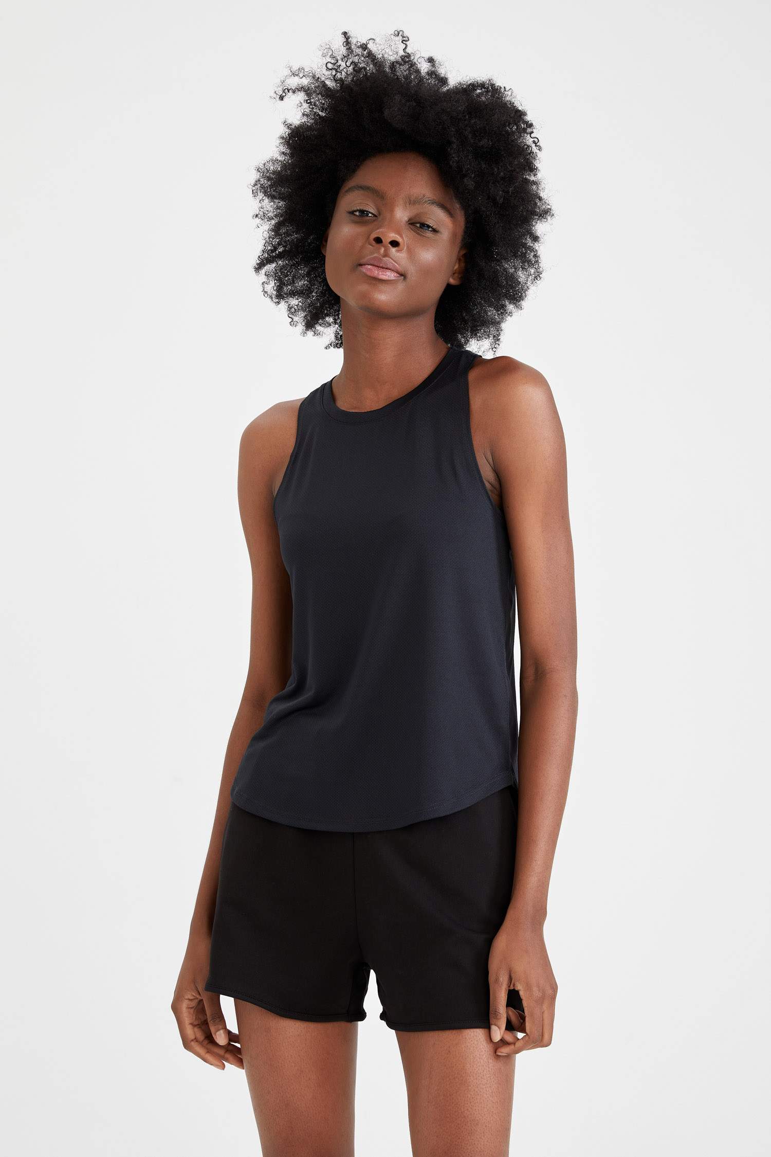 Halter Yaka Basic Regular Fit Spor Atlet