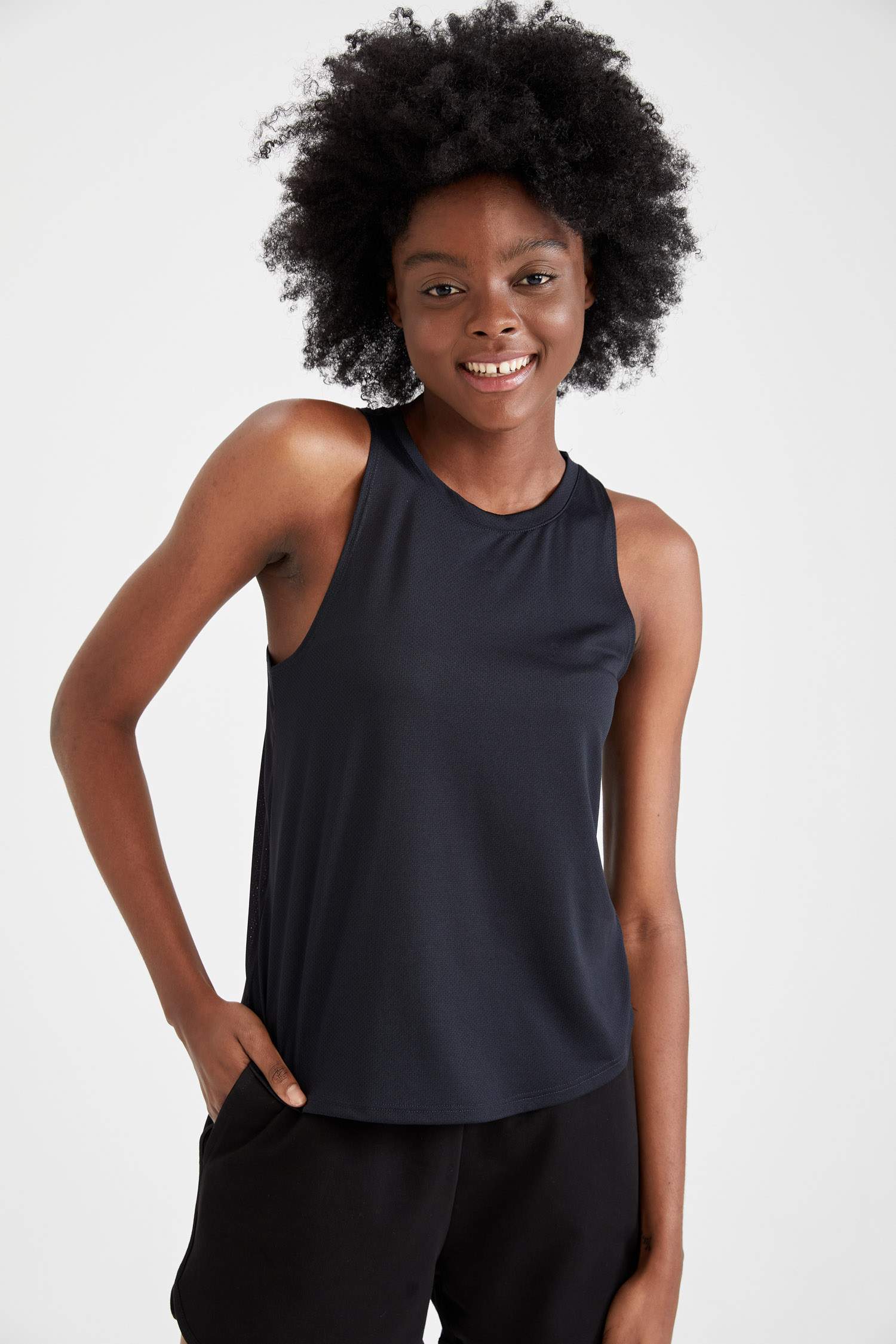 Halter Yaka Basic Regular Fit Spor Atlet