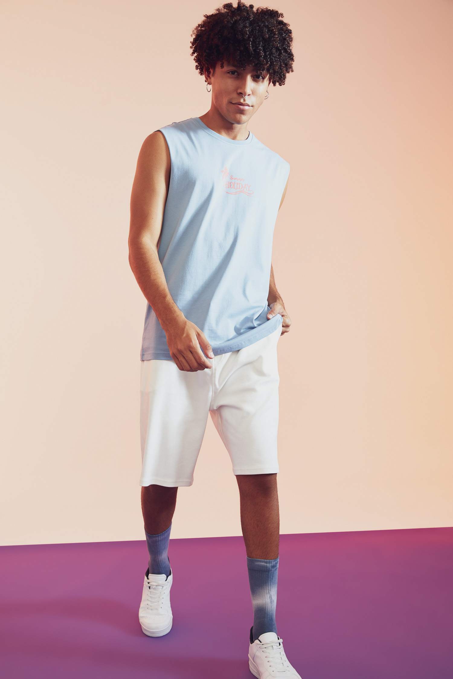 Regular Fit Beli Bağcıklı Basic Şort