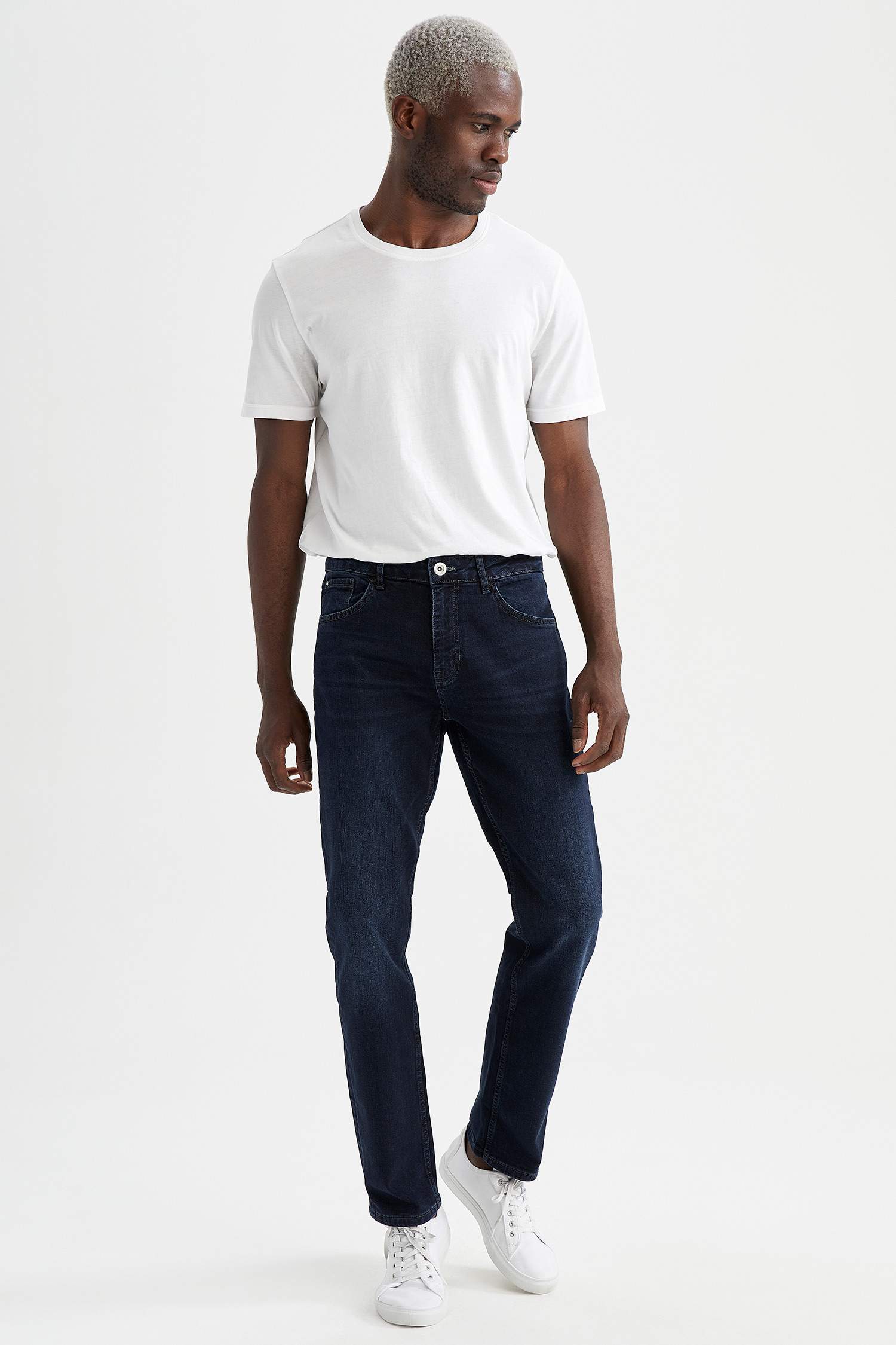 Regular Comfort Fit Normal Bel Boru Paça Jean Pantolon