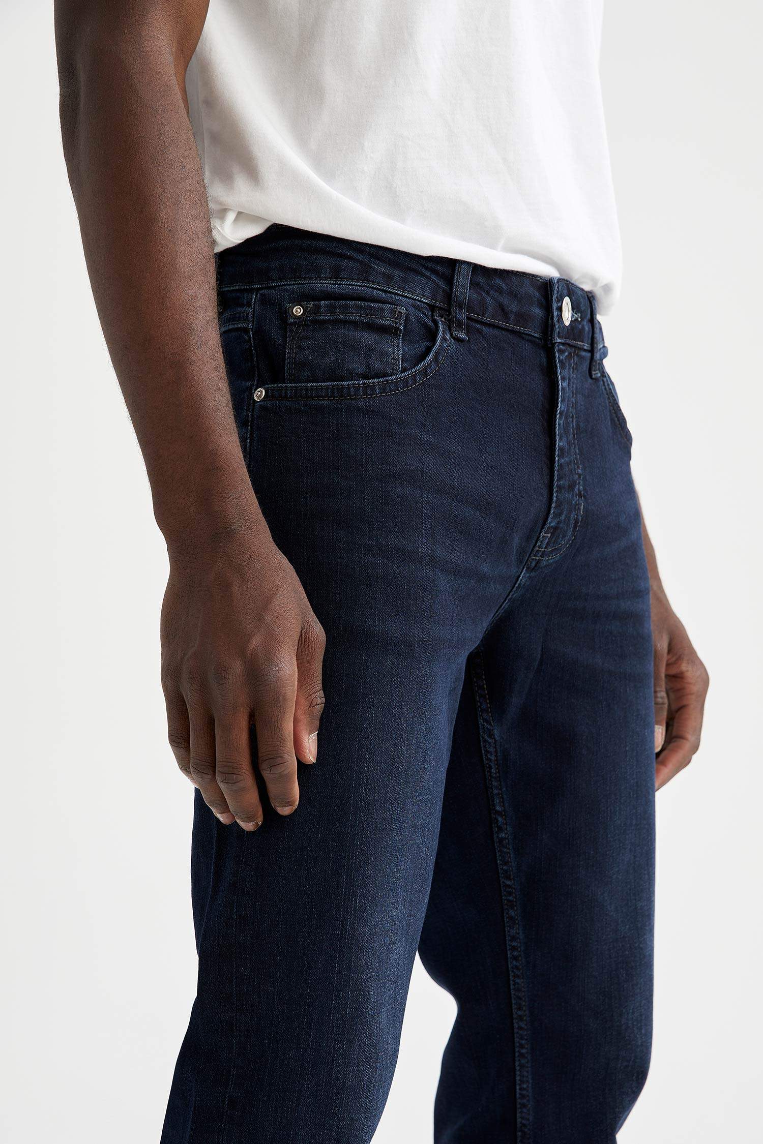 Regular Comfort Fit Normal Bel Boru Paça Jean Pantolon