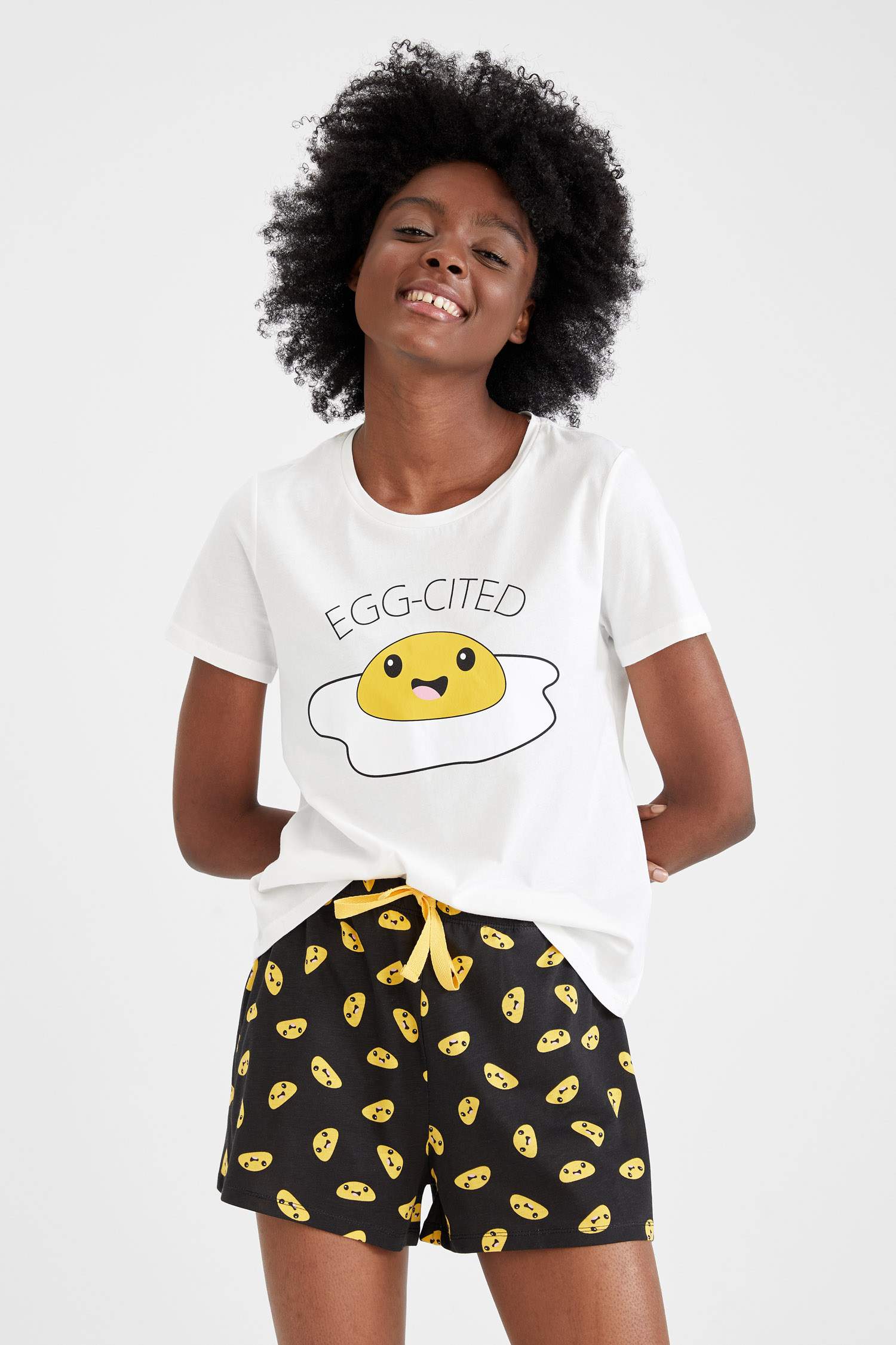 Baskılı Relax Fit Pijama Takımı
