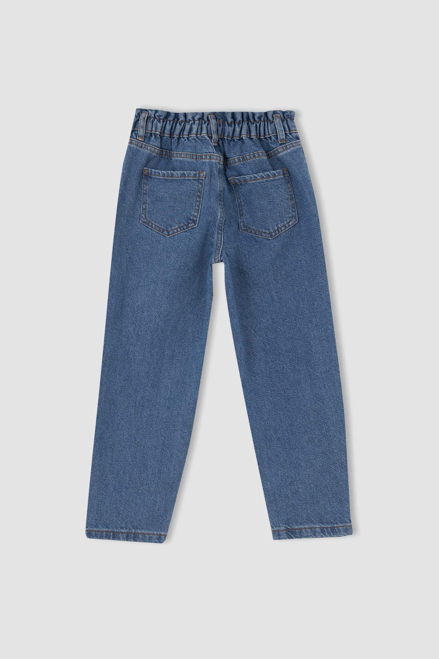 Kız Çocuk Slouchy Fit Esnek Belli Jean Pantolon