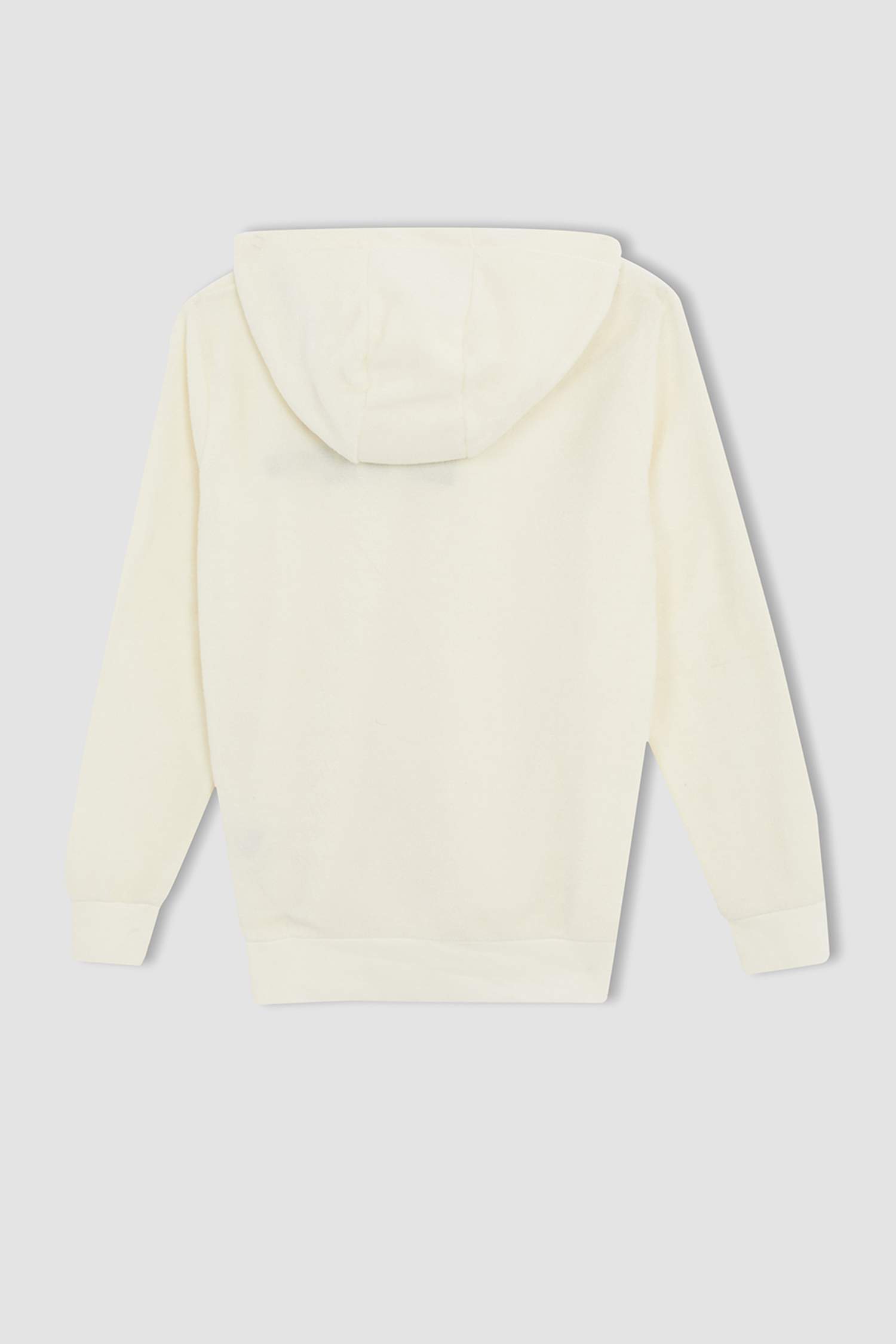 Erkek Çocuk Regular Fit Slogan Desenli Kapüşonlu Kanguru Cepli Polar Isı Yalıtımlı Warmtech Sweatshirt