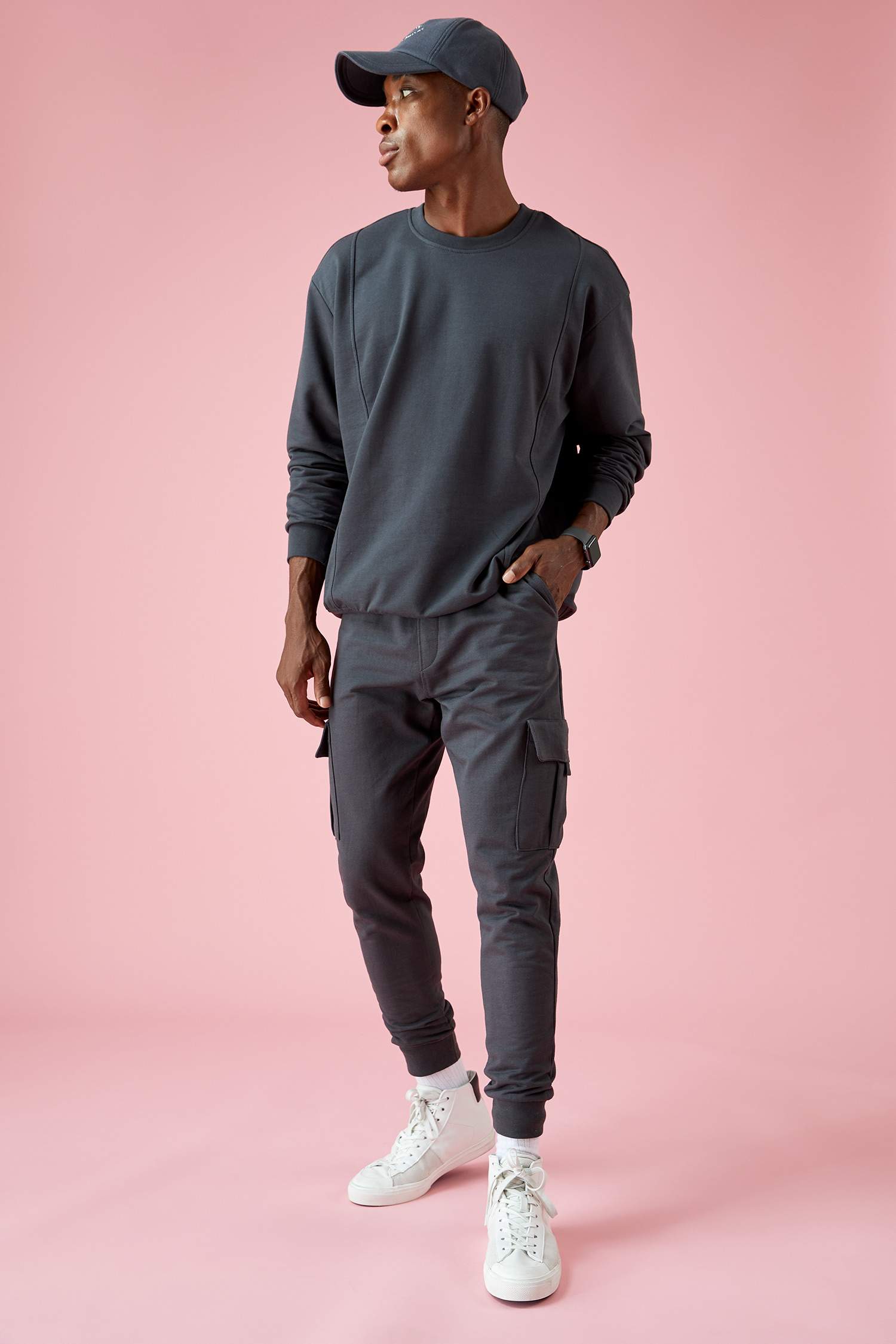 Slim Fit Kargo Cepli Jogger Eşofman Altı