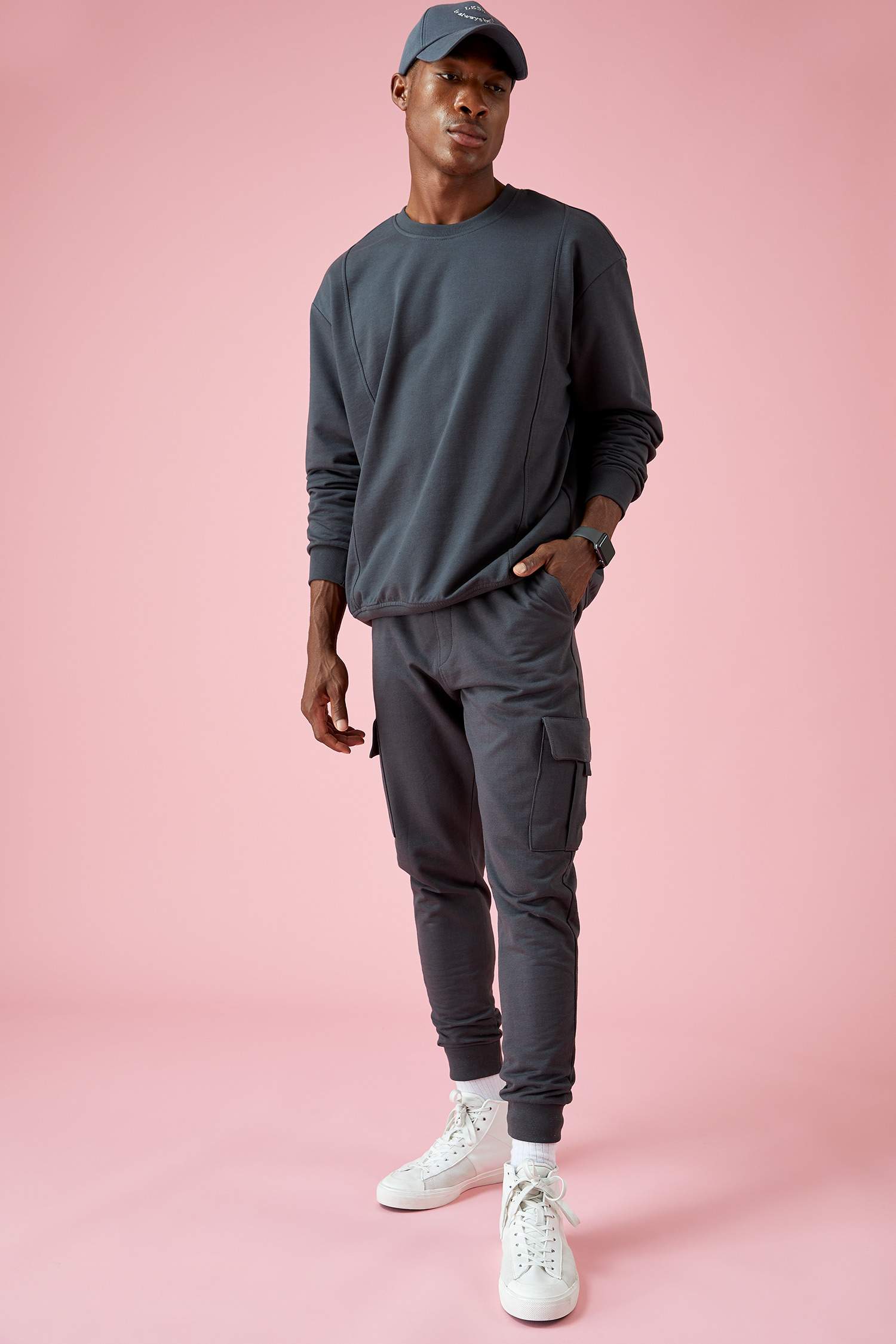 Slim Fit Kargo Cepli Jogger Eşofman Altı