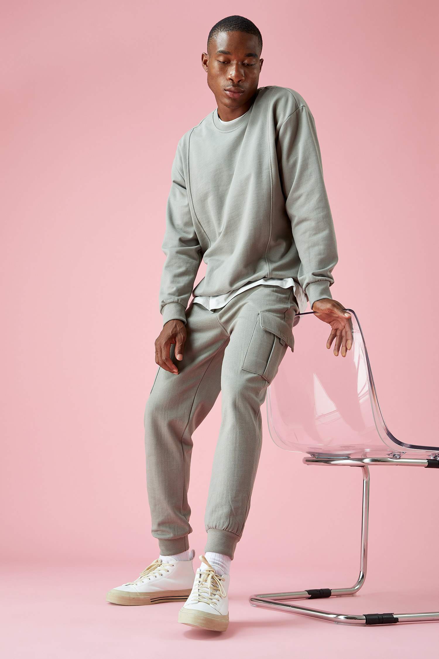 Slim Fit Kargo Cepli Jogger Eşofman Altı
