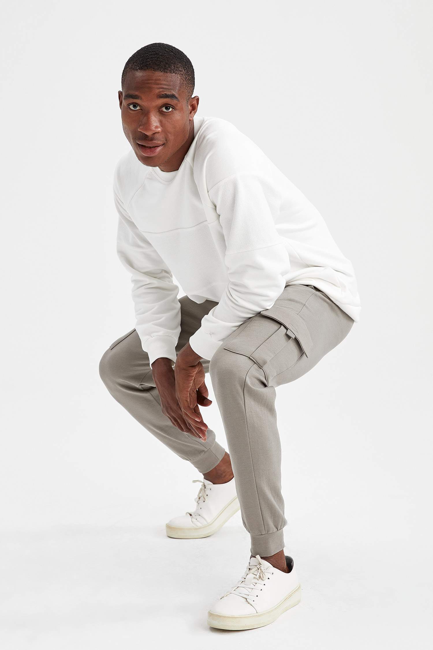 Slim Fit Kargo Cepli Jogger Eşofman Altı