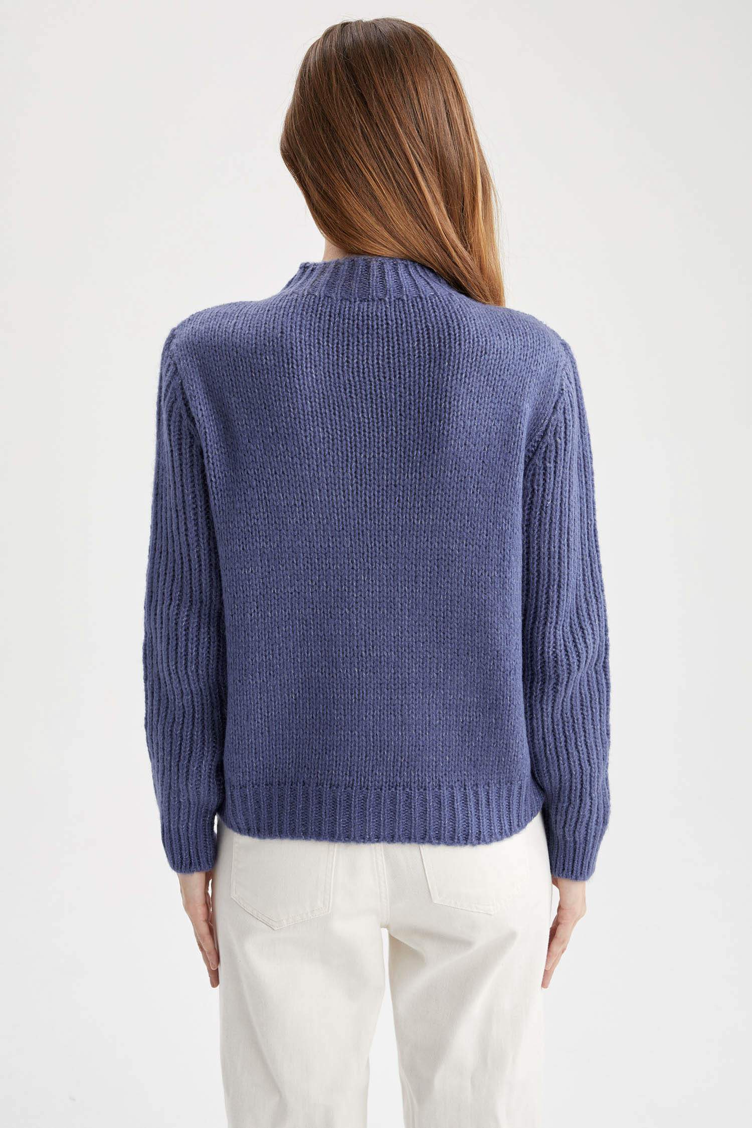 Balıkçı Yaka Oversize Fit Ekstra Yumuşak Triko Kazak