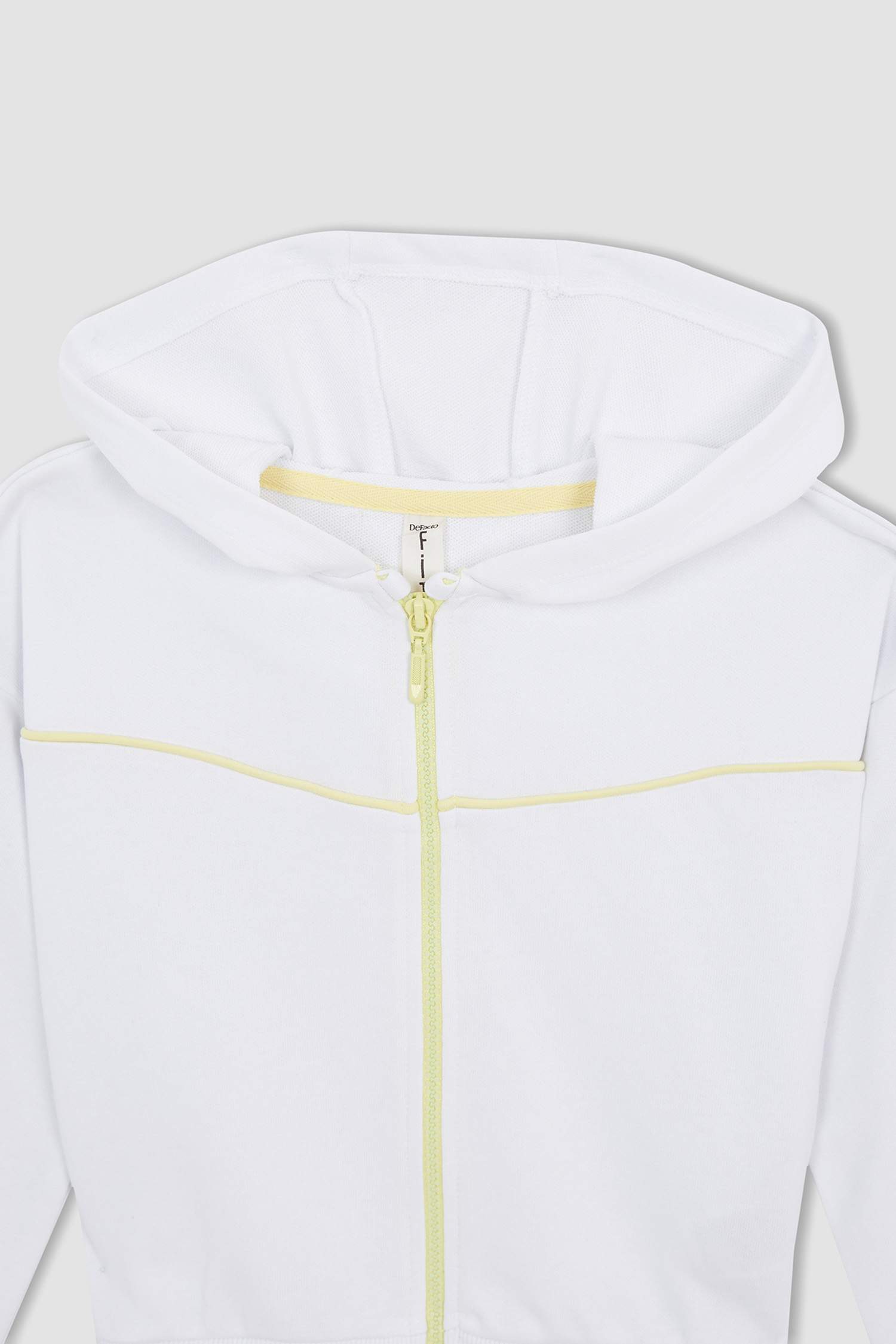 Kız Çocuk Regular Fit Kapüşonlu Crop Hırka