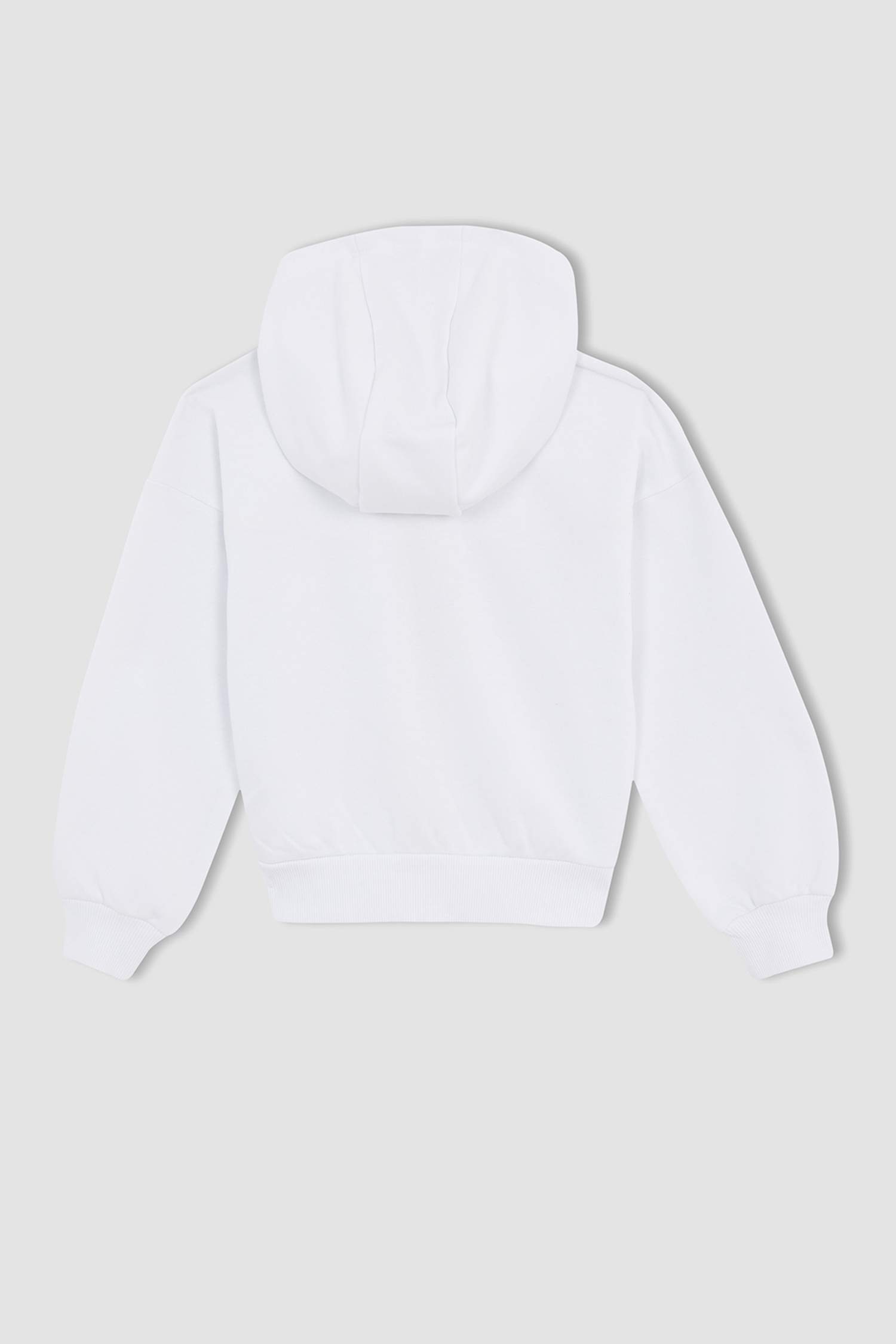 Kız Çocuk Regular Fit Kapüşonlu Crop Hırka