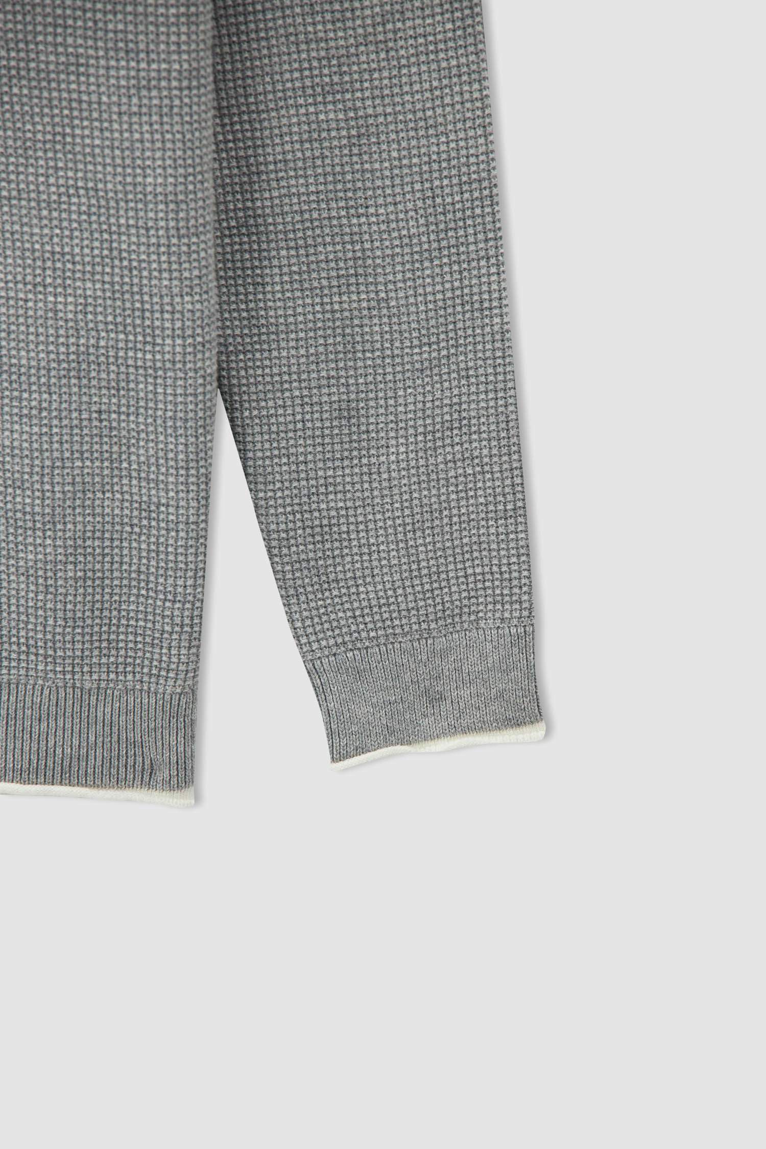 Erkek Çocuk Slim Fit Bisiklet Yaka Triko Kazak