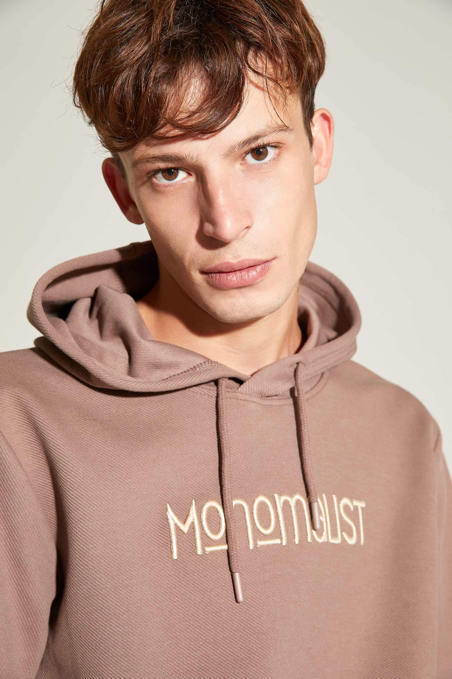 Slim Fit Kapüşonlu Baskılı Pamuklu Sweatshirt
