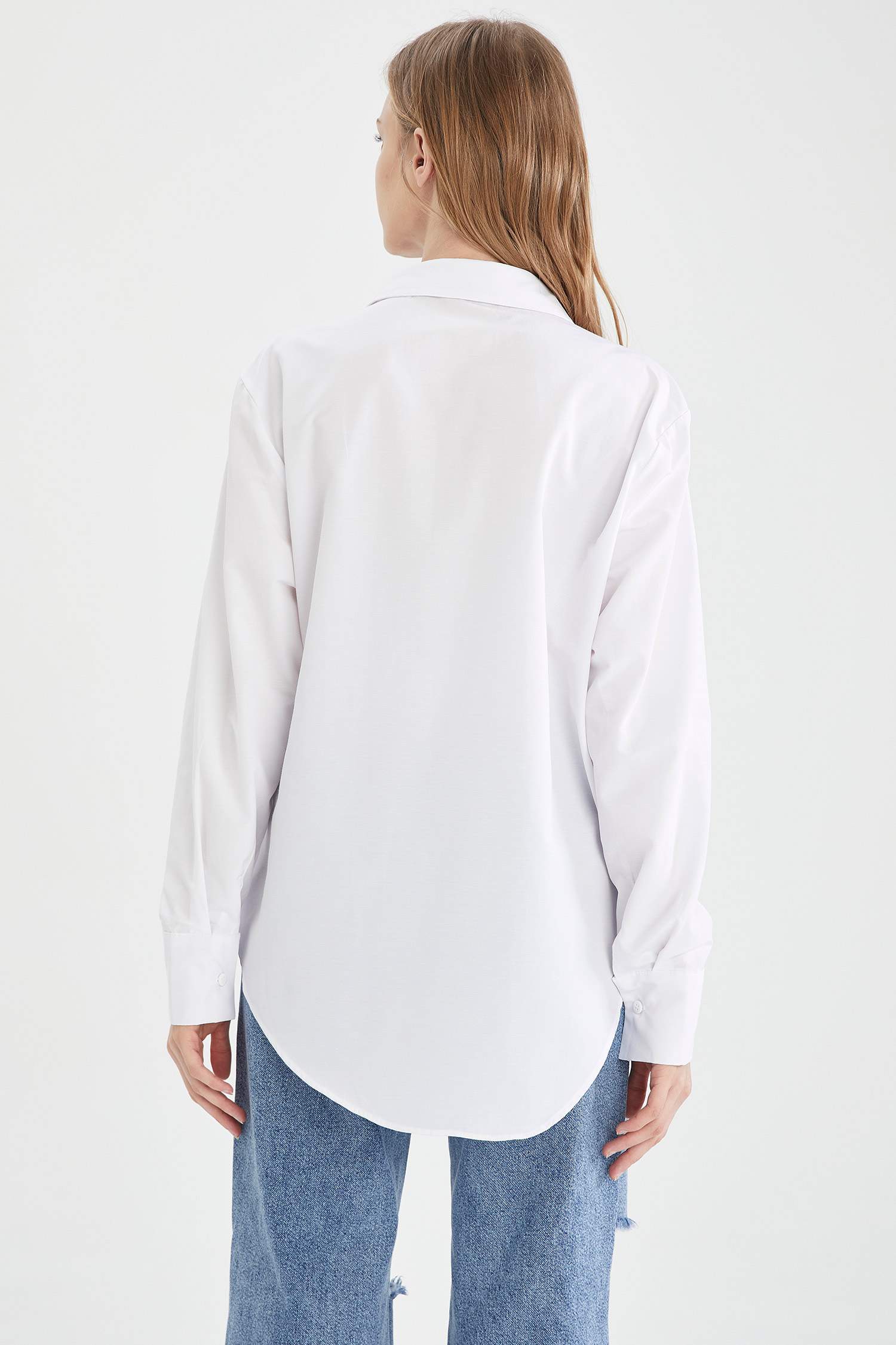Basic Oversize Fit Poplin Gömlek Tunik