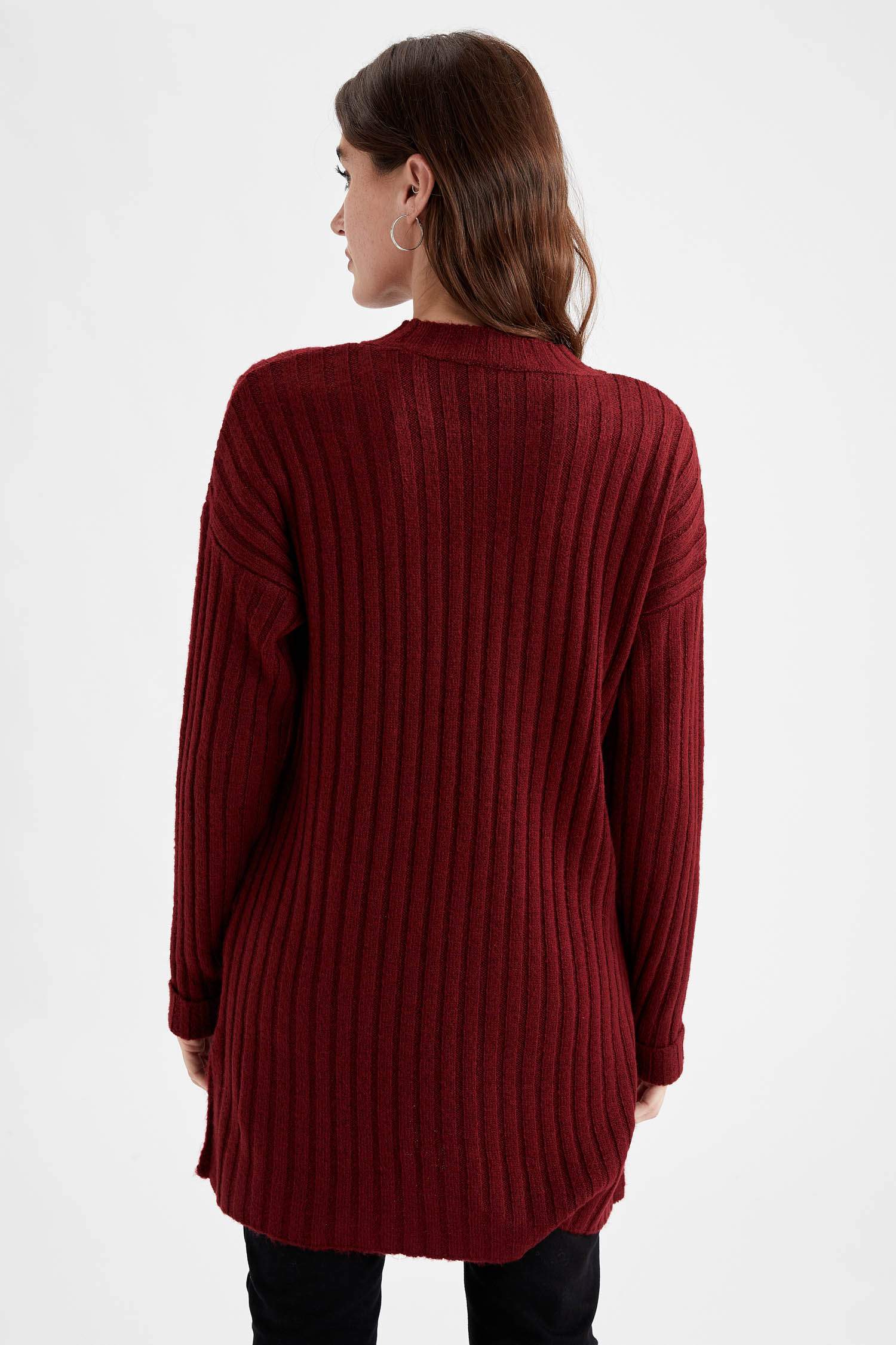 Regular Fit Bisiklet Yaka Basic Triko Tunik