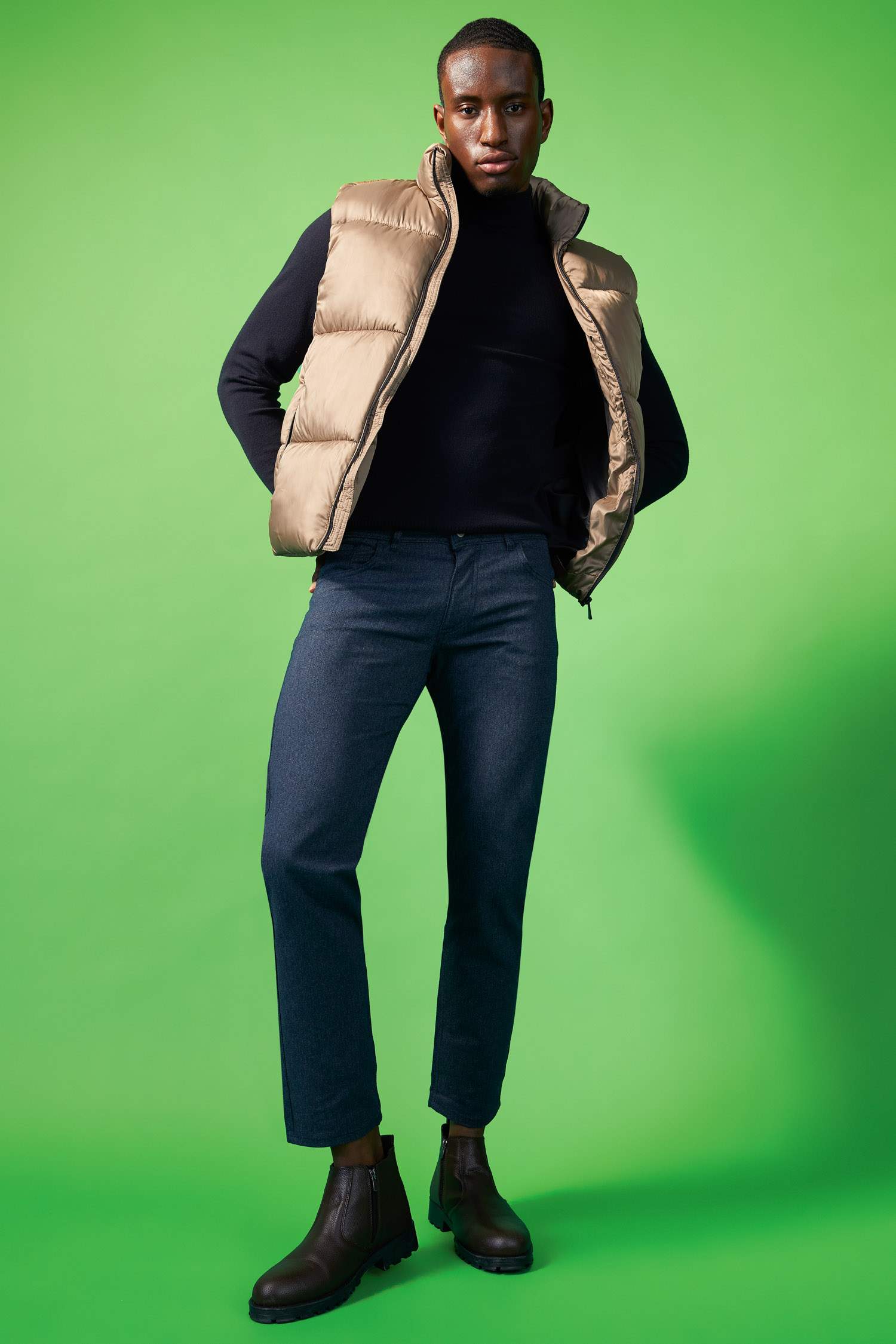 Regular Fit Esnek Yün Görünümlü Pantolon