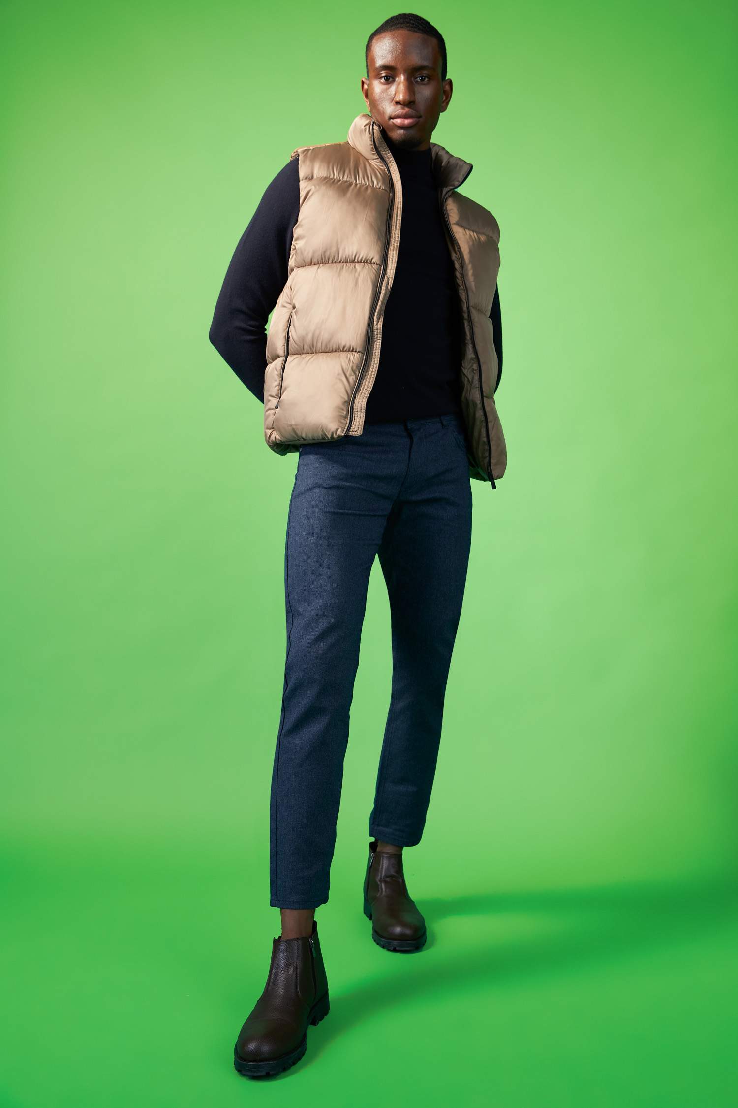 Regular Fit Esnek Yün Görünümlü Pantolon