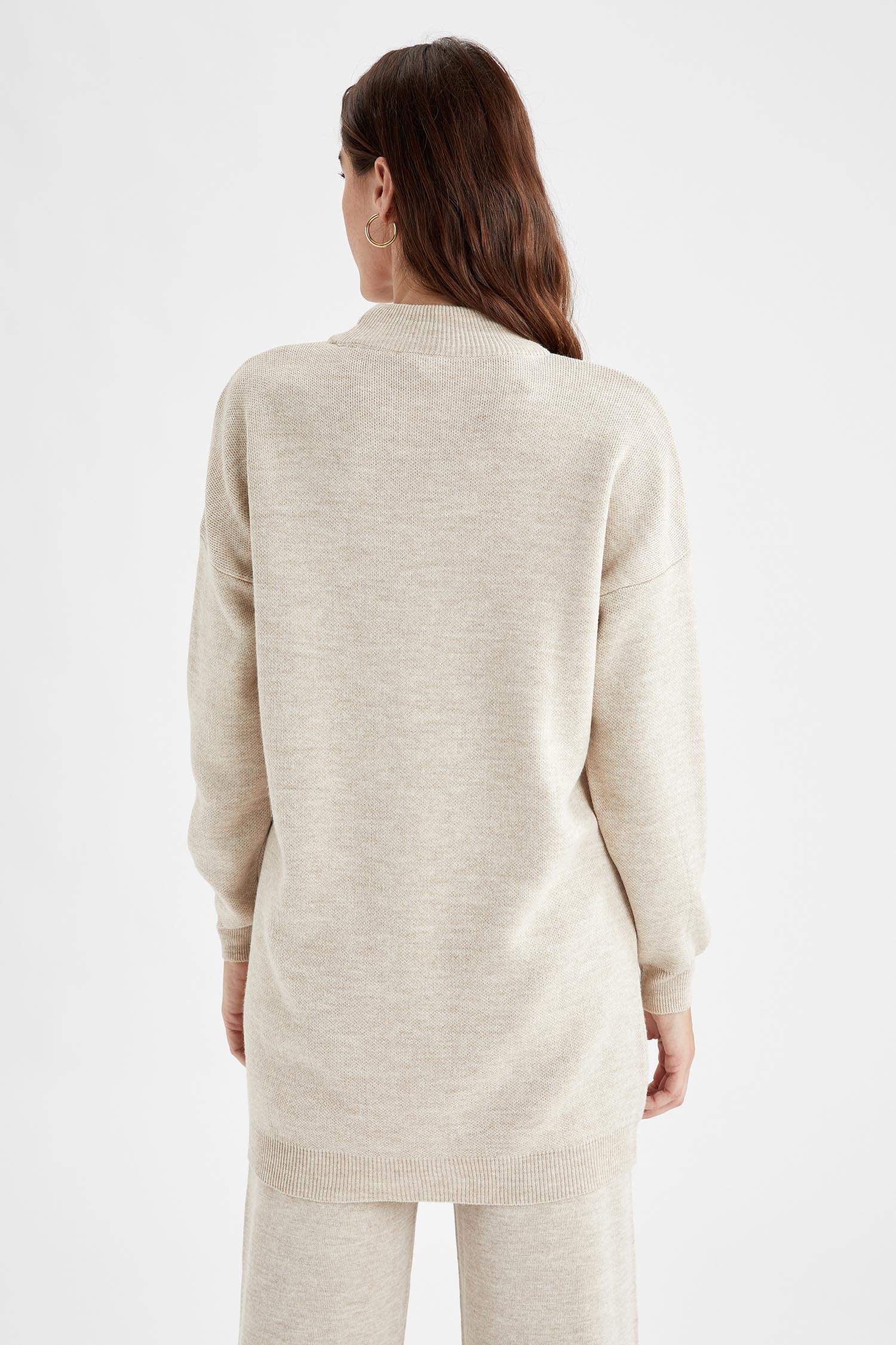 Regular Fit Balıkçı Yaka Basic Triko Tunik