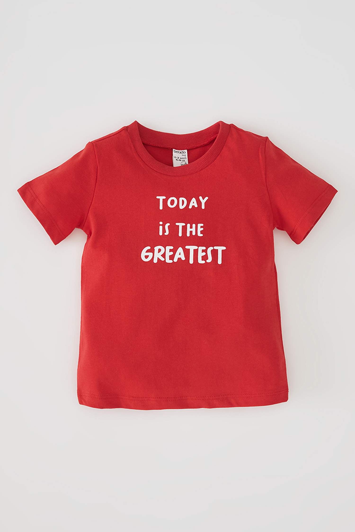 Unisex Slogan Baskılı Kısa Kollu Pamuklu Tişört