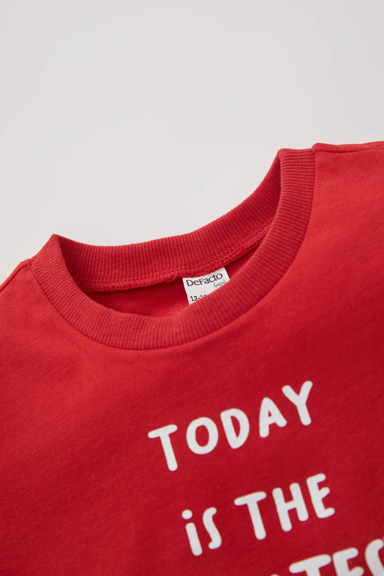 Unisex Slogan Baskılı Kısa Kollu Pamuklu Tişört