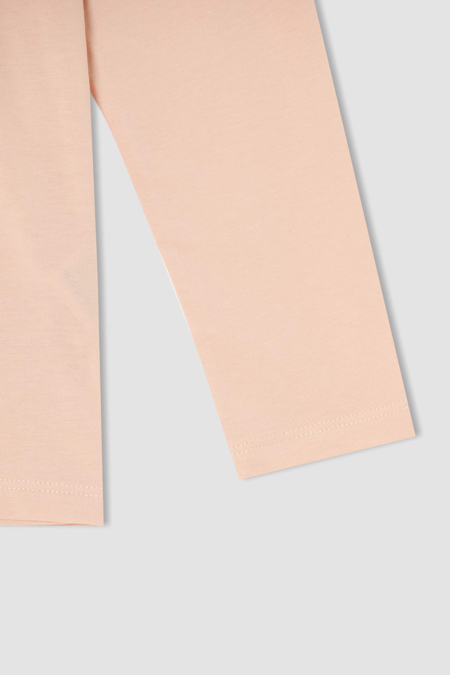 Kız Çocuk Kedi Baskılı Pamuklu Uzun Kollu Pijama Takım