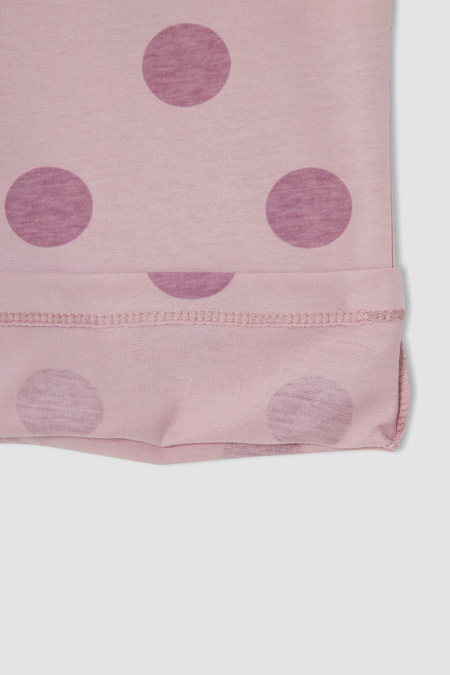 Kız Çocuk Desenli Uzun Kollu Pijama Takımı