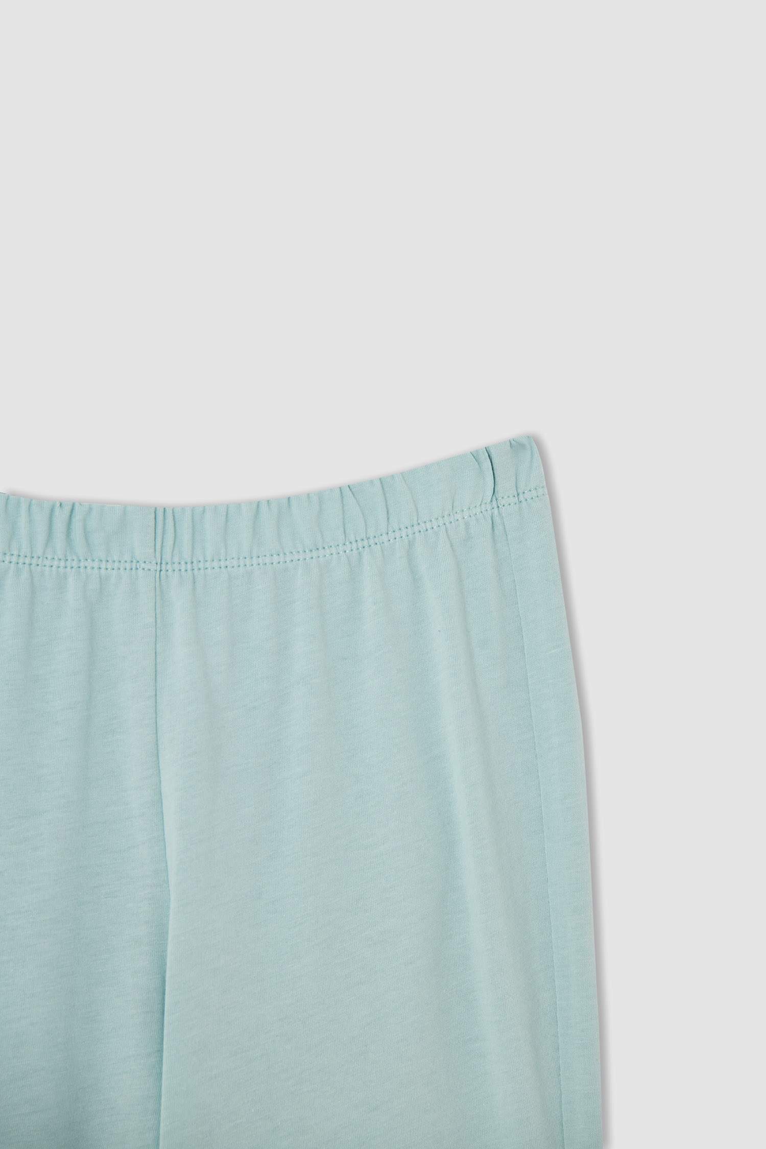Kız Çocuk Ayıcık Baskılı Uzun Kollu Pijama Takımı