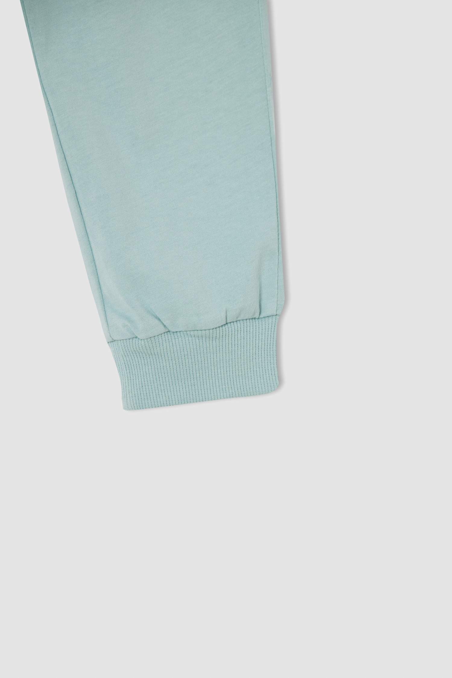 Kız Çocuk Ayıcık Baskılı Uzun Kollu Pijama Takımı