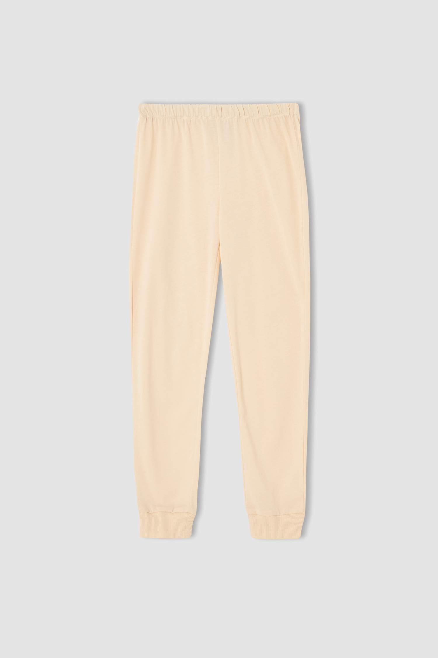 Kız Çocuk Slogan Baskılı Uzun Kollu Pijama Takımı