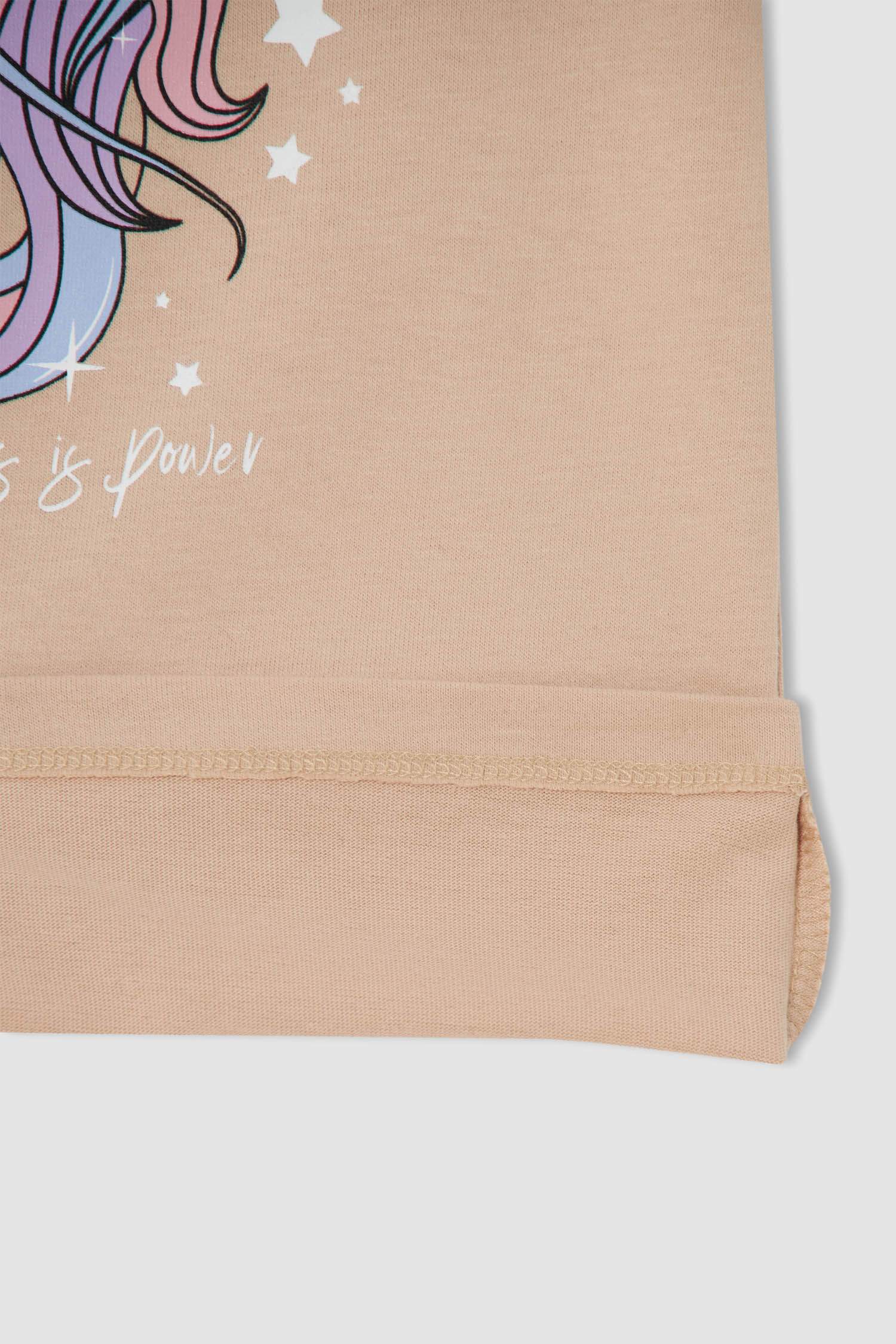 Kız Çocuk Unicorn Baskılı Uzun Kollu Pijama Takımı