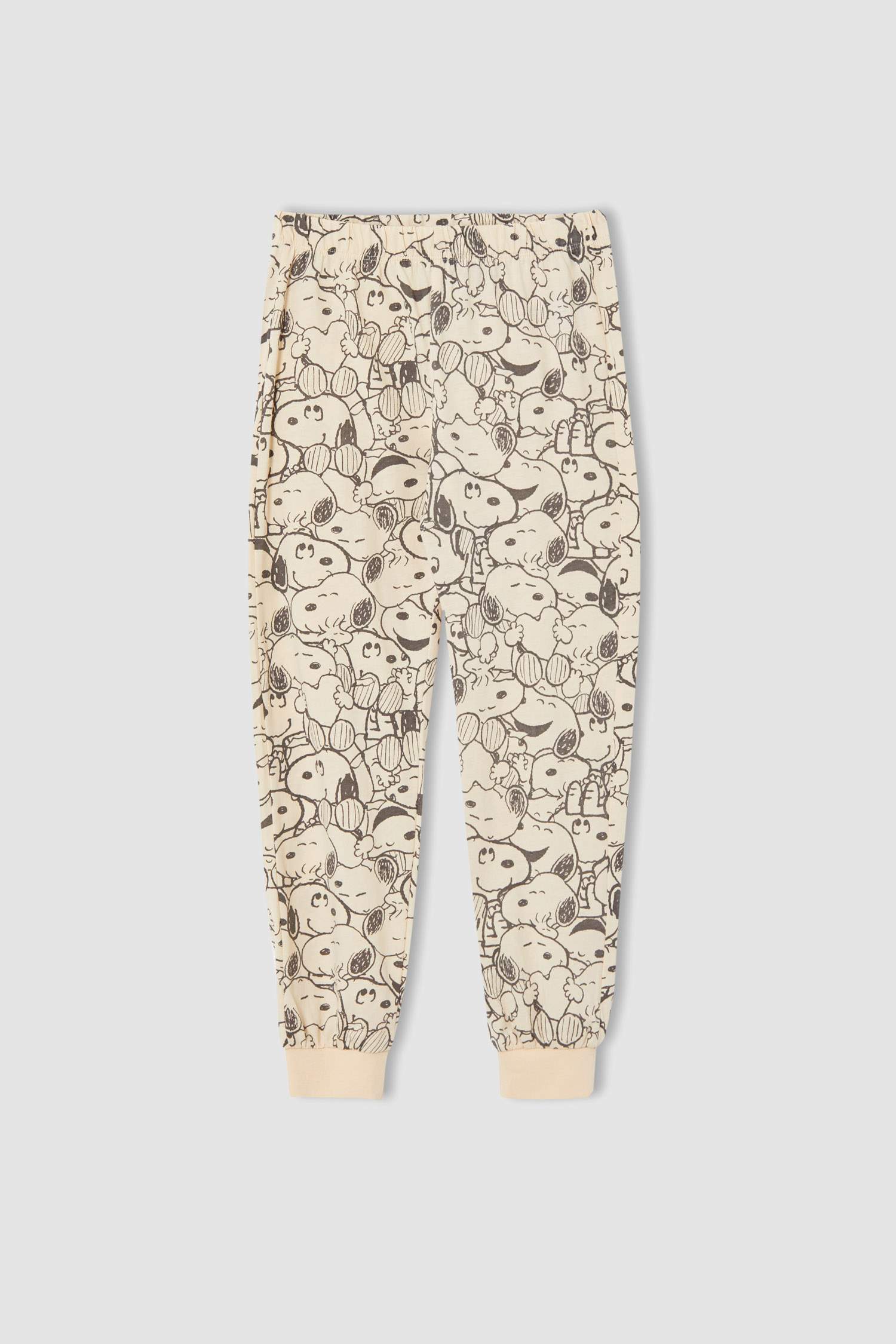 Kız Çocuk Snoopy Lisanslı Uzun Kollu Pijama Takımı