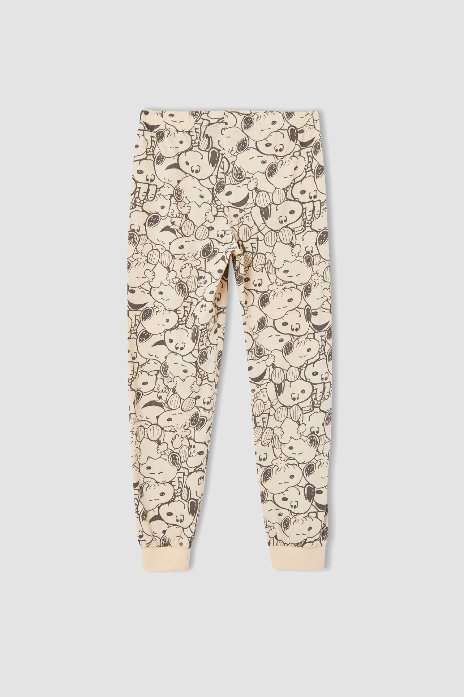 Kız Çocuk Snoopy Lisanslı Uzun Kollu Pijama Takımı