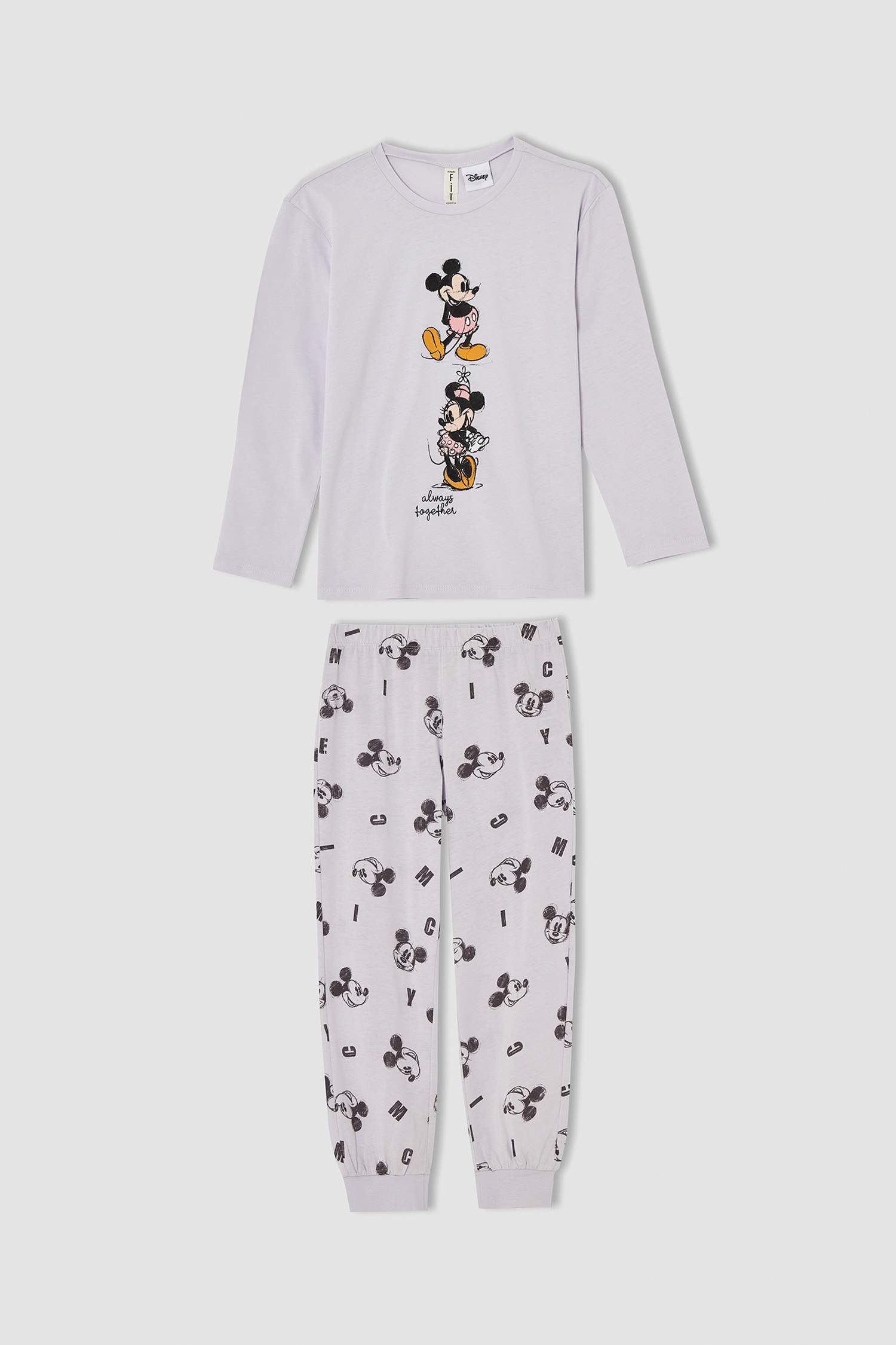 Kız Çocuk Minnie Mouse Lisanslı Uzun Kollu Pijama Takımı