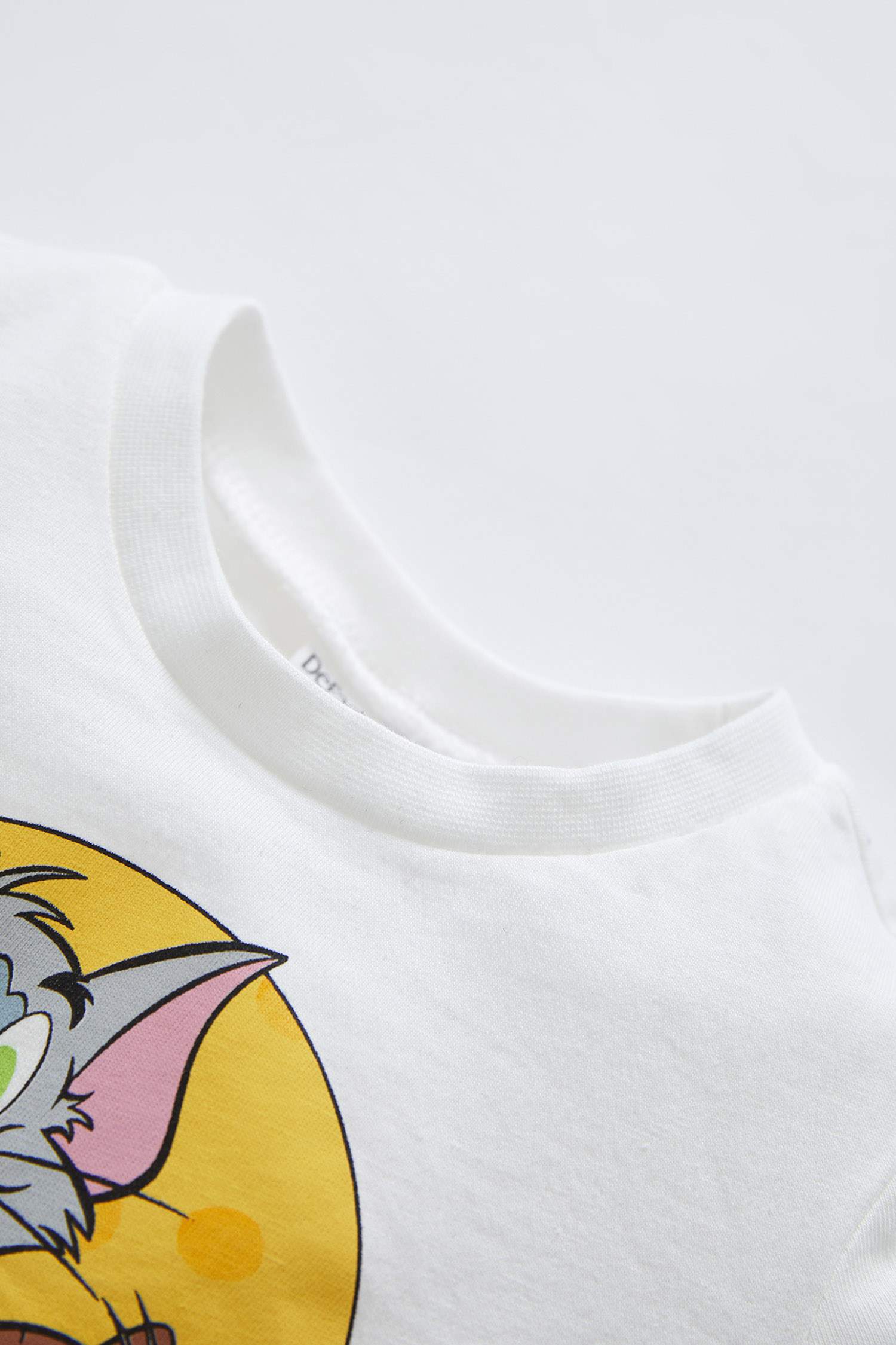 Erkek Bebek Tom ve Jerry Lisanslı Pamuklu Kısa Kollu Pijama Takımı