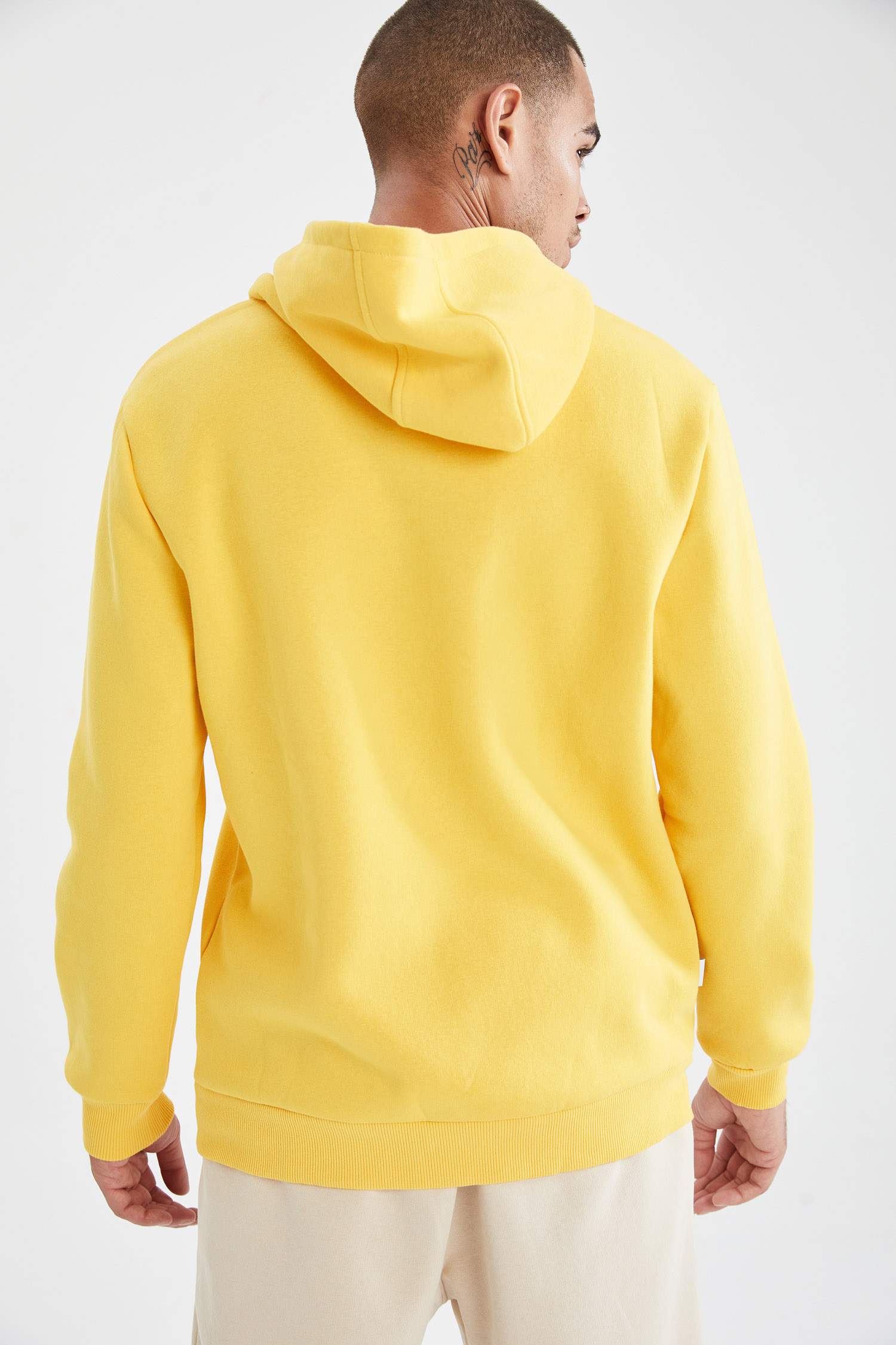 NBA Lisanslı Los Angeles Lakers Baskılı Slim Fit Kapüşonlu Pamuklu Sweatshirt