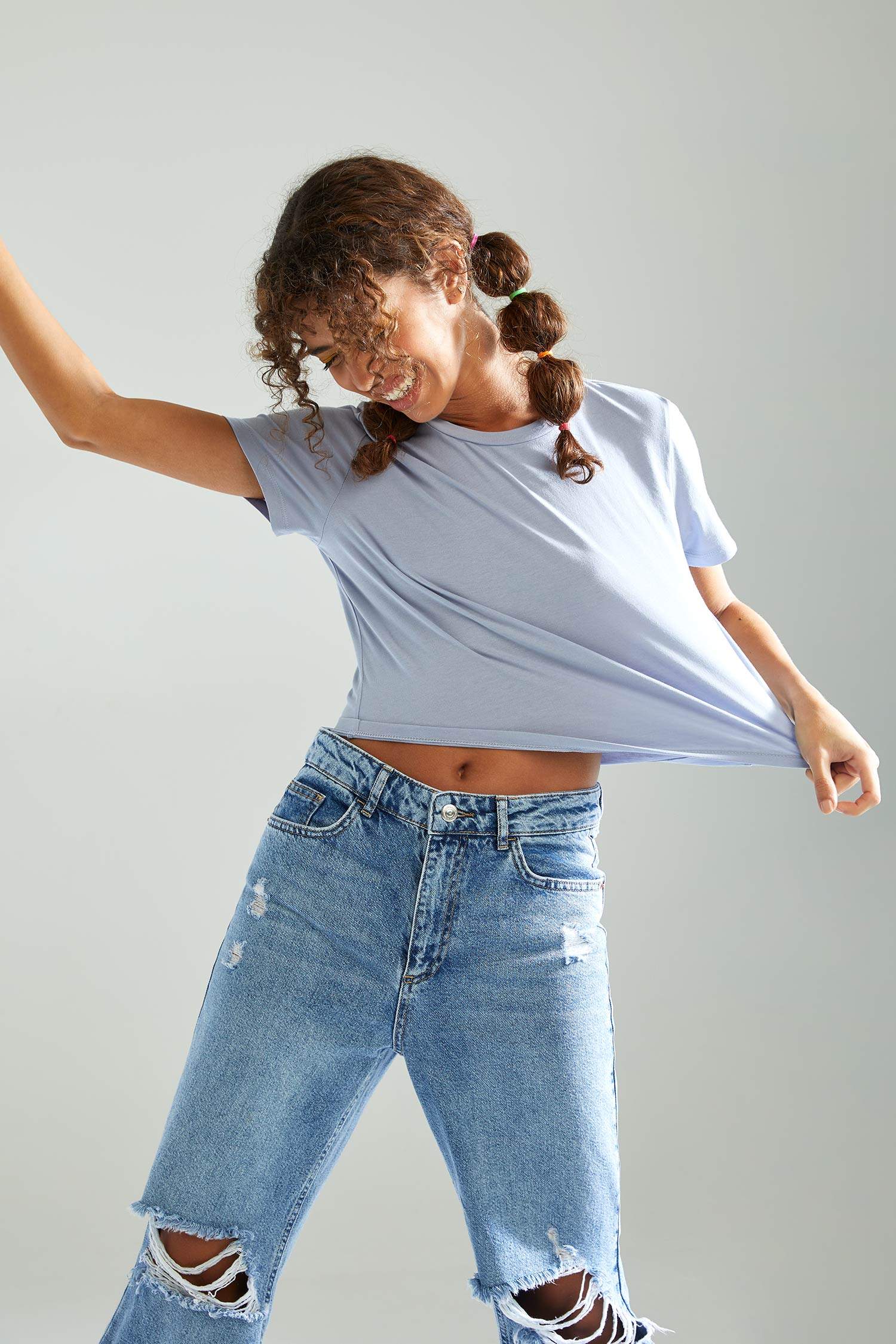 Regular Fit Crop Kısa Kollu 2'li Tişört