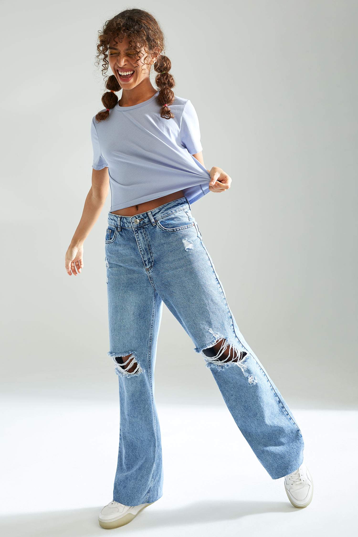 Regular Fit Crop Kısa Kollu 2'li Tişört