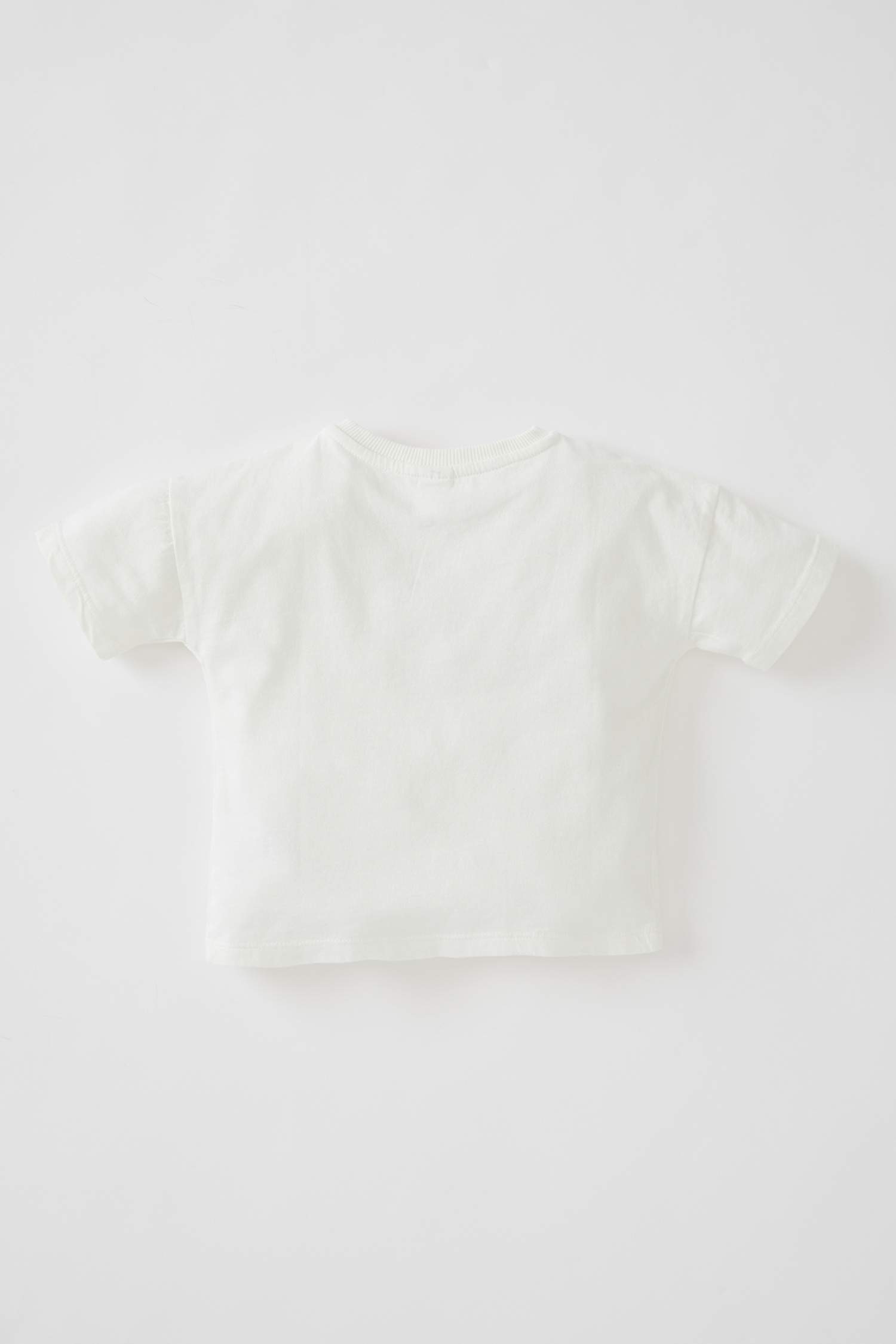 Unisex Balık Baskılı Kısa Kollu Pamuklu Tişört