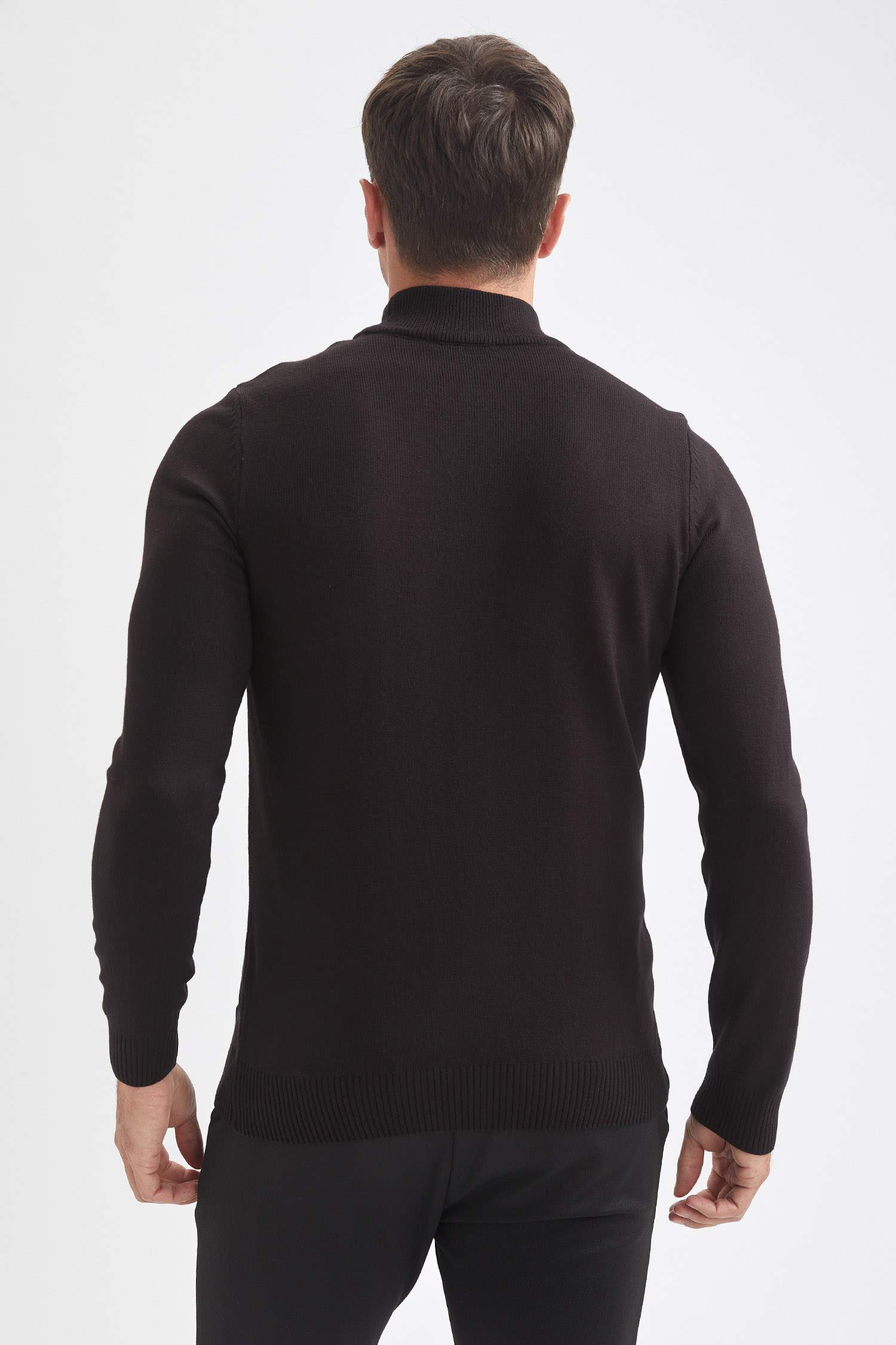 Slim Fit Balıkçı Yaka 2'li Kazak