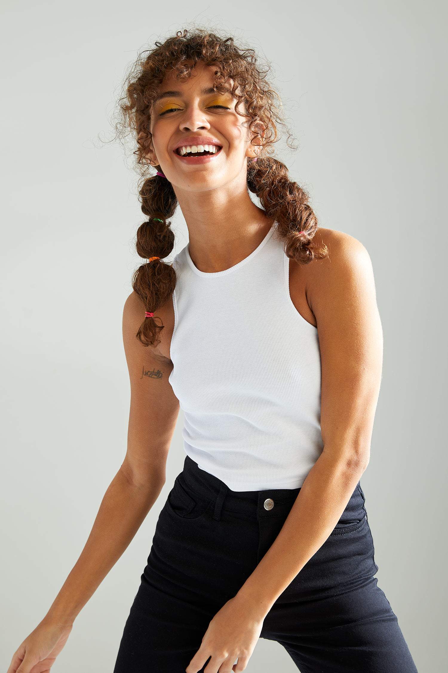 Halter Yaka Regular Fit 2'li Crop Top