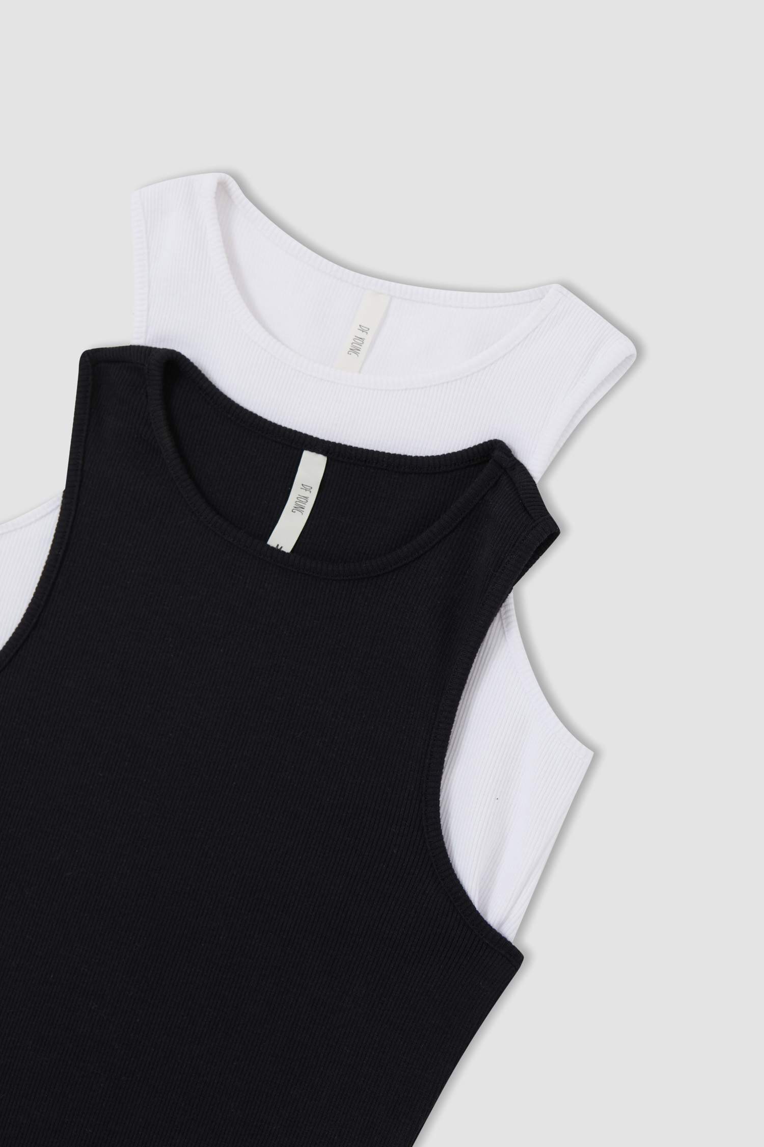 Halter Yaka Regular Fit 2'li Crop Top