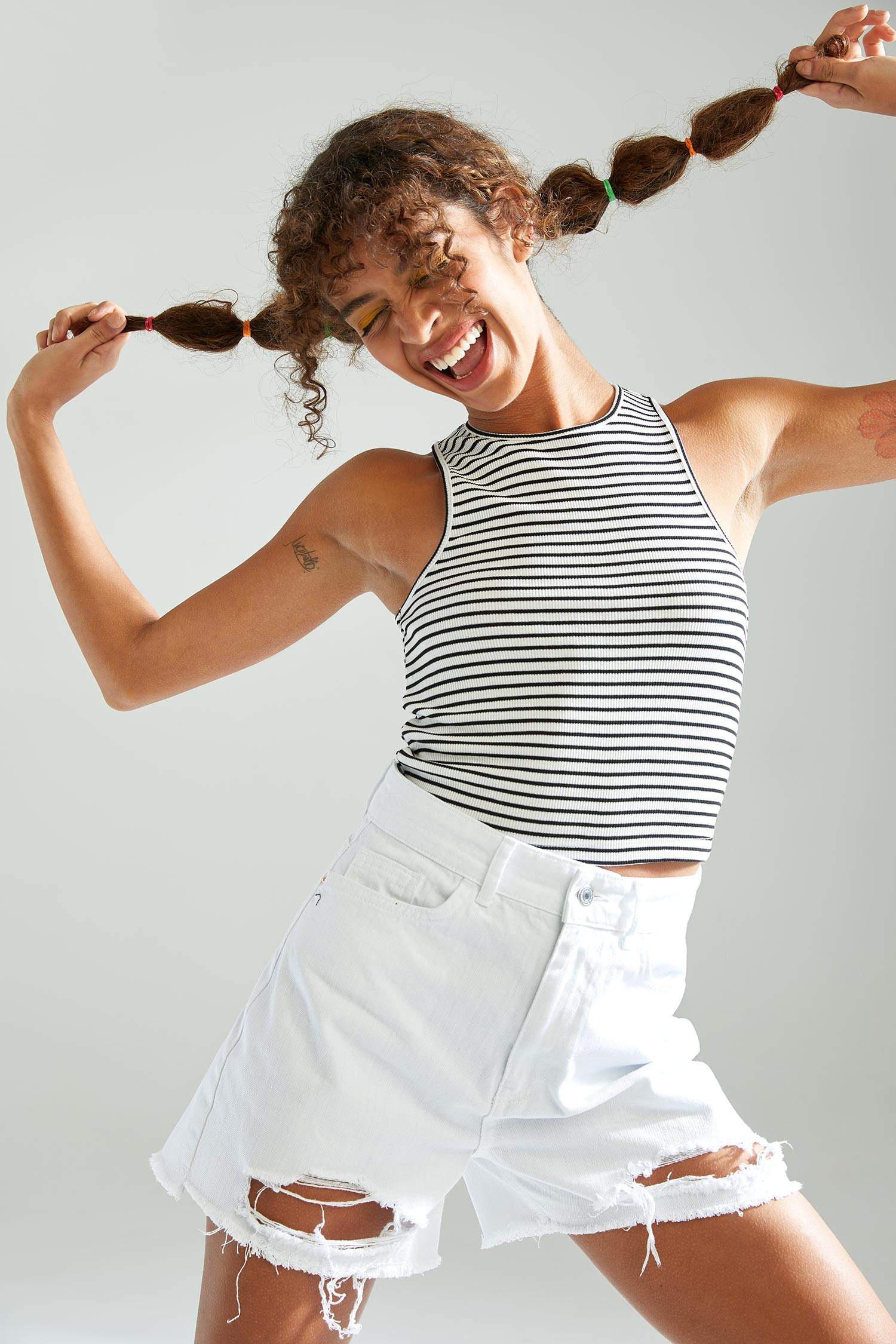 Halter Yaka Pamuklu 2'li Crop Top