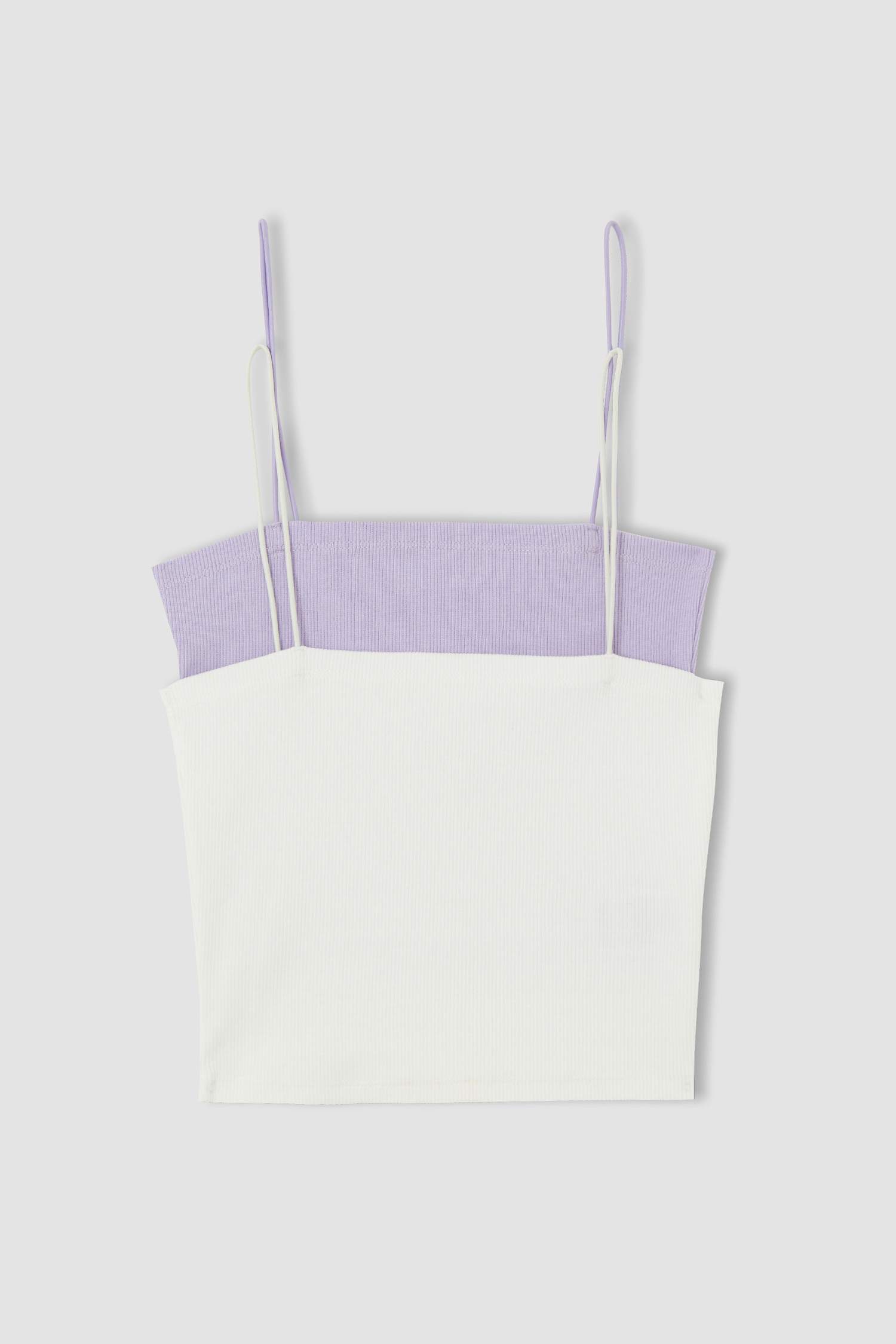 İp Askılı 2'li Pamuklu Crop Top