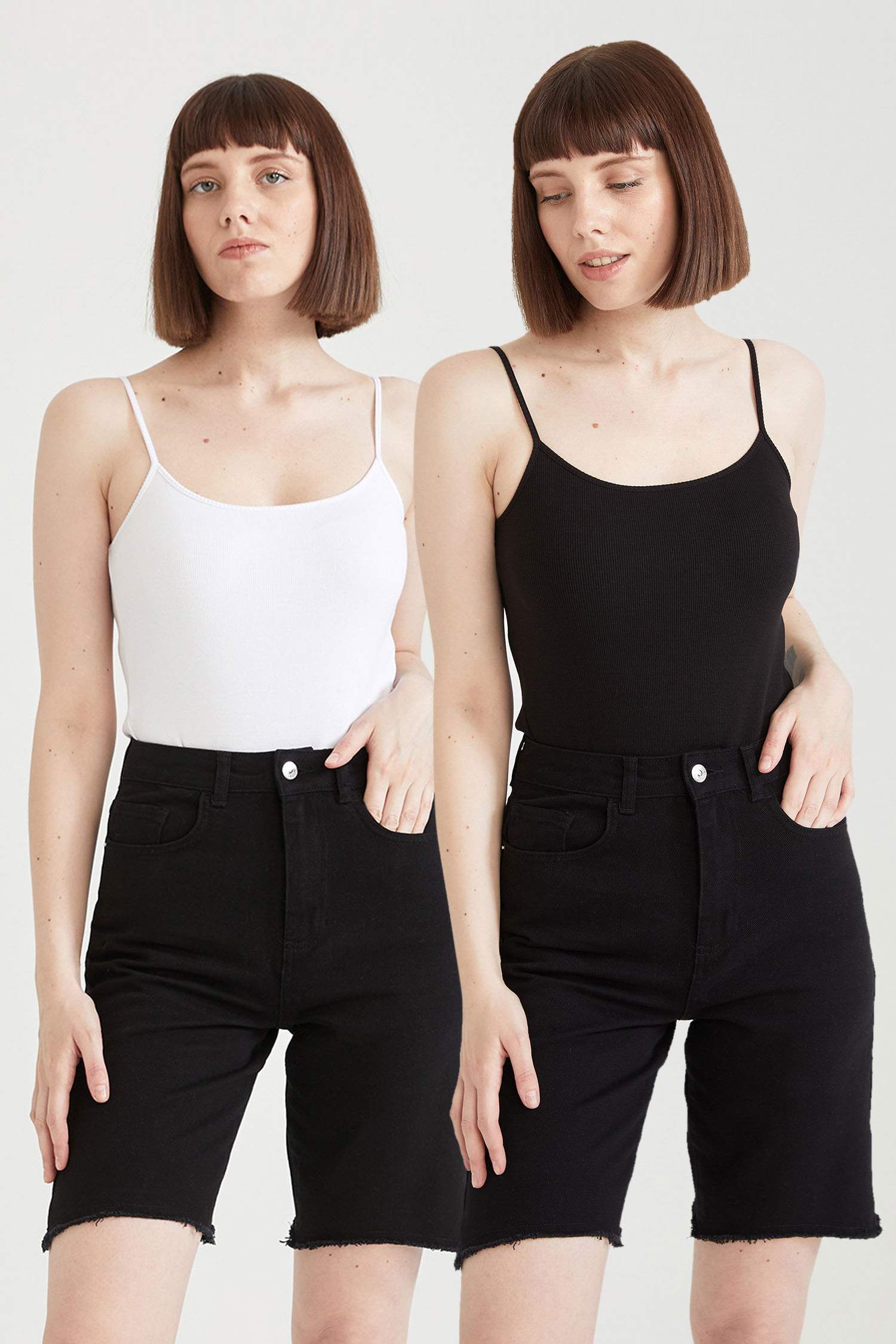 Basic Slim Fit İp Askılı Çıtçıtlı Body