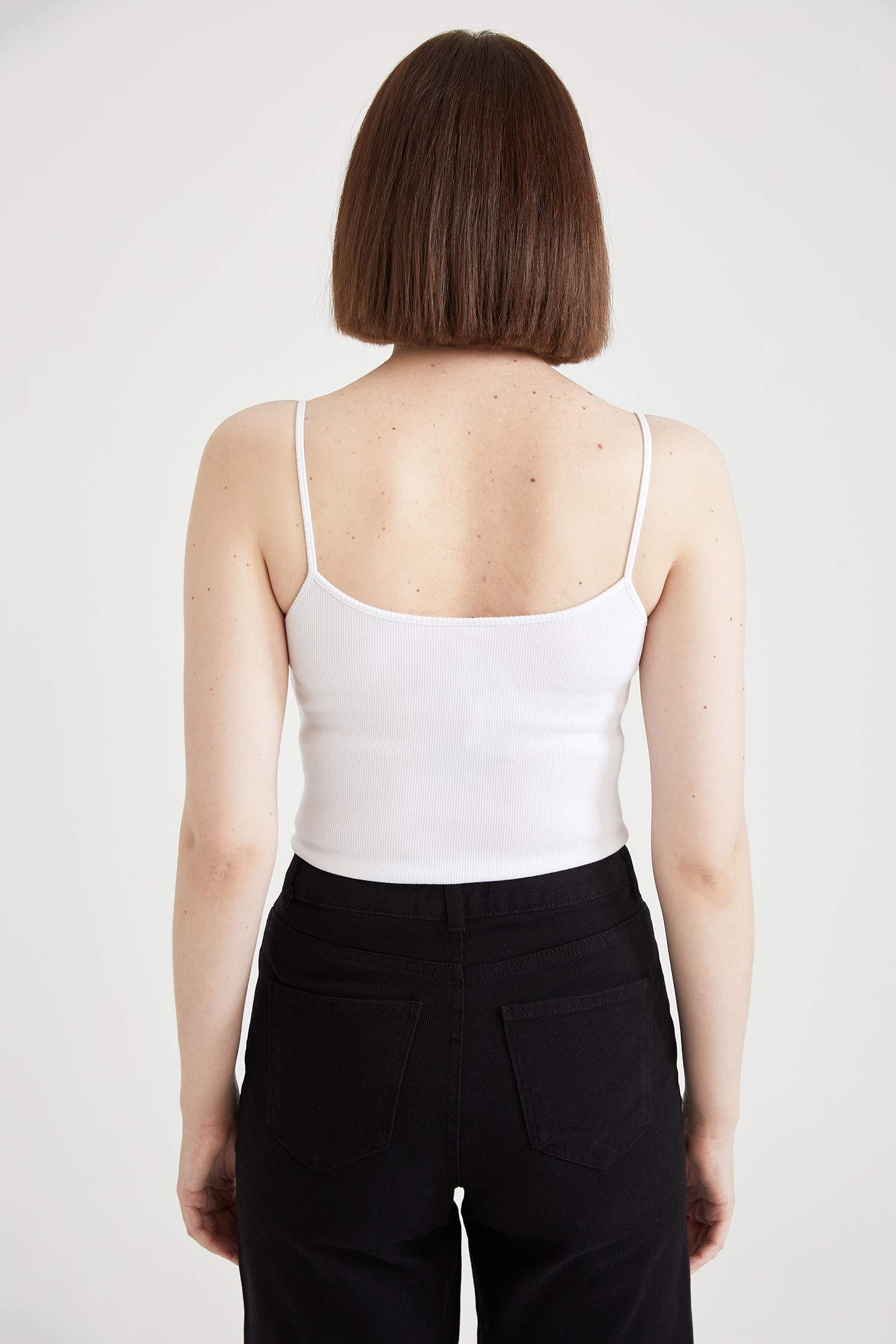 Basic Slim Fit İp Askılı Çıtçıtlı Body
