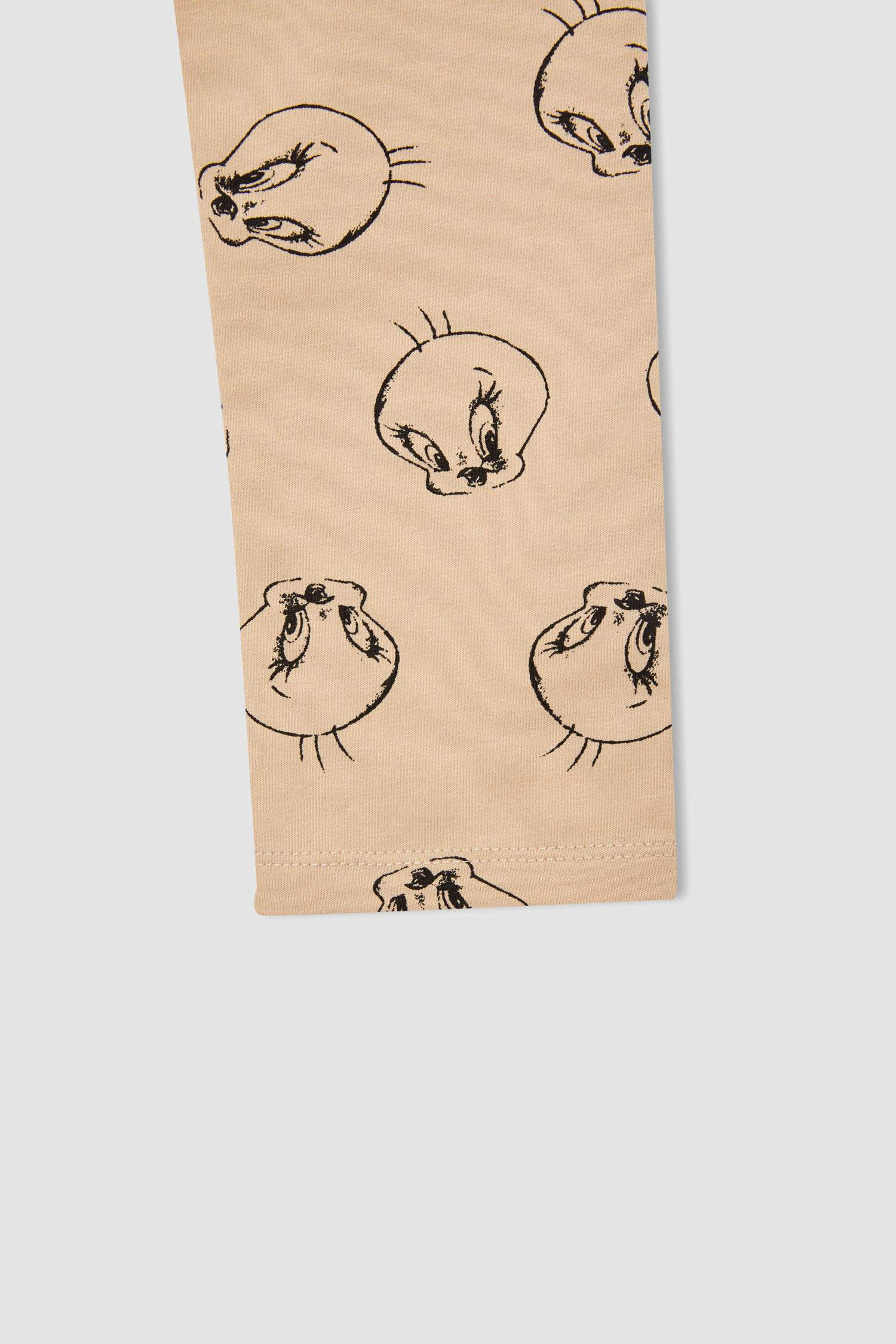 Kız Çocuk Looney Tunes Lisanslı Slim Fit Tekli Tayt