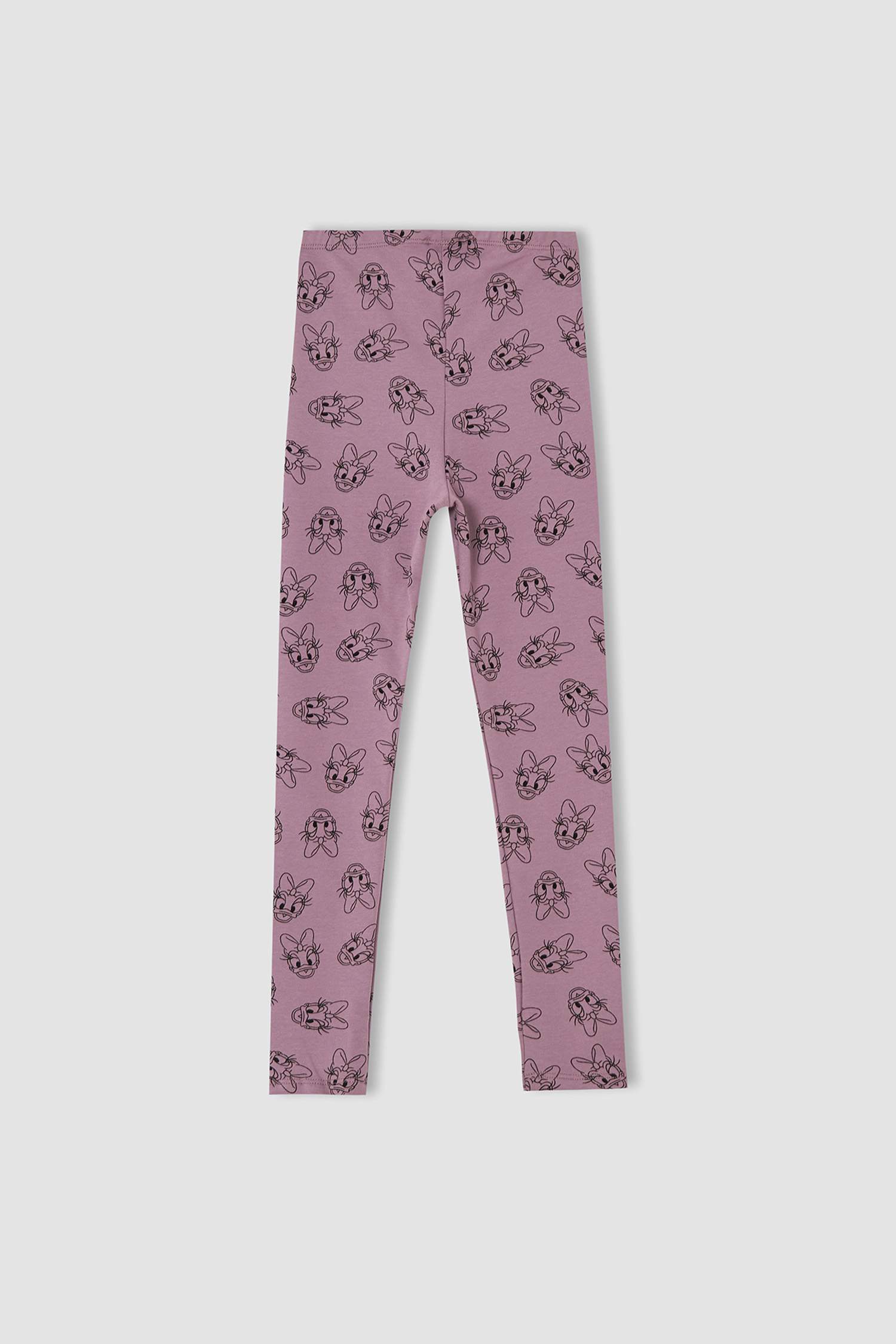 Kız Çocuk Daisy Duck Lisanslı Slim Fit Uzun Tayt