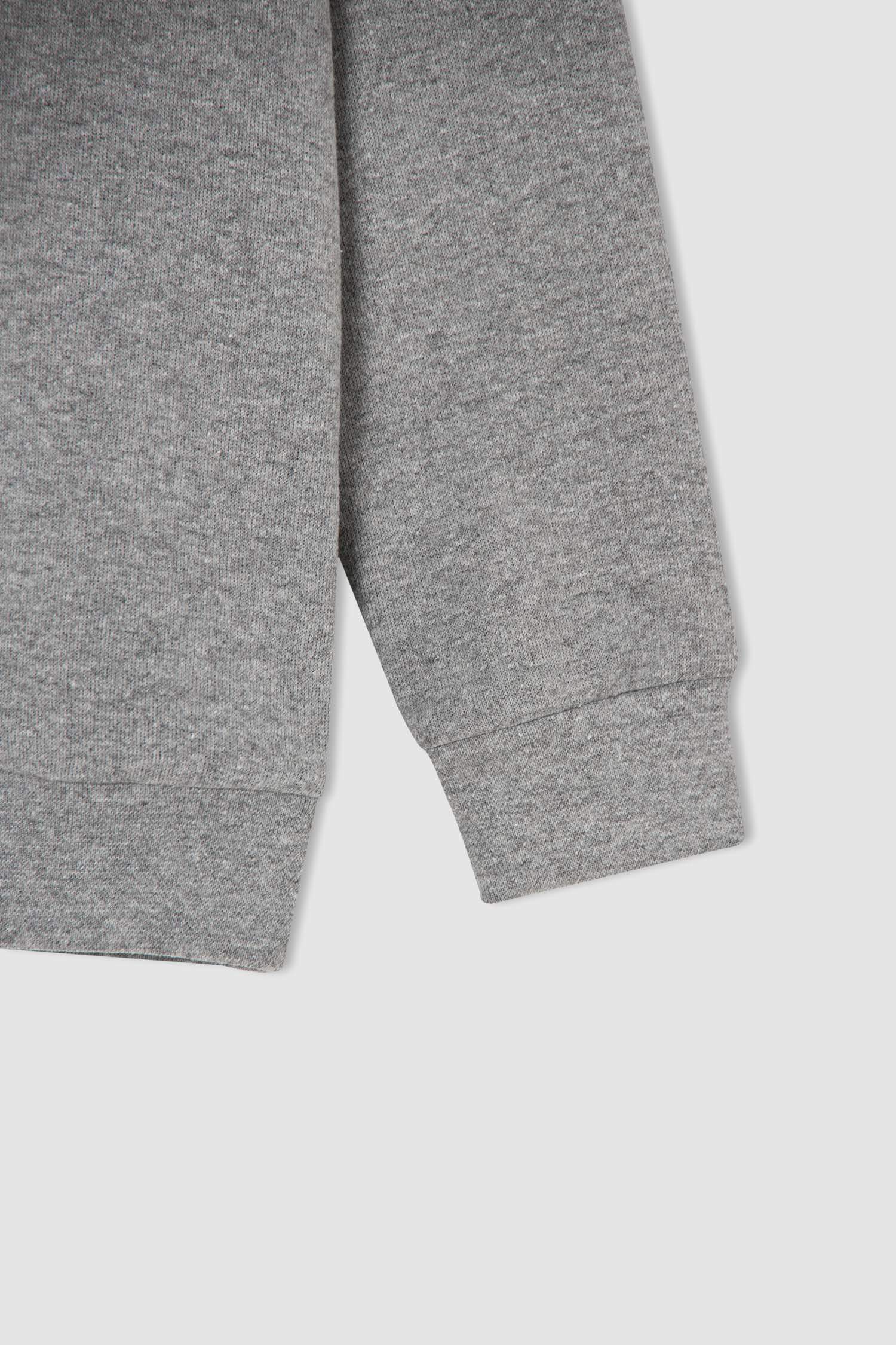 Erkek Çocuk Slogan Baskılı Sweatshirt ve Jogger Eşofman Alt Takımı