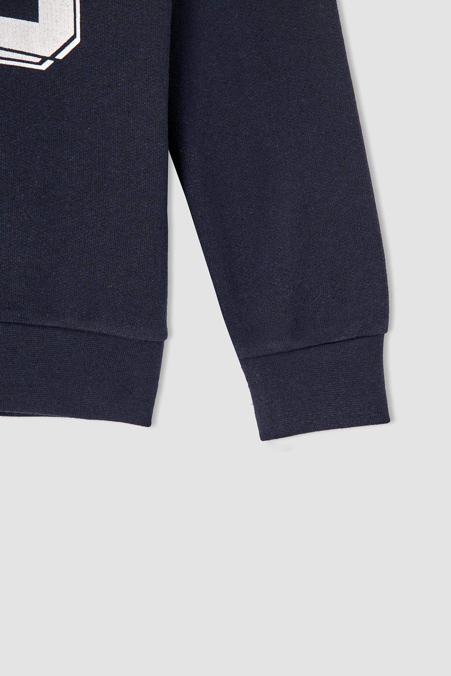 Erkek Çocuk Slogan Baskılı Sweatshirt ve Jogger Eşofman Alt Takımı
