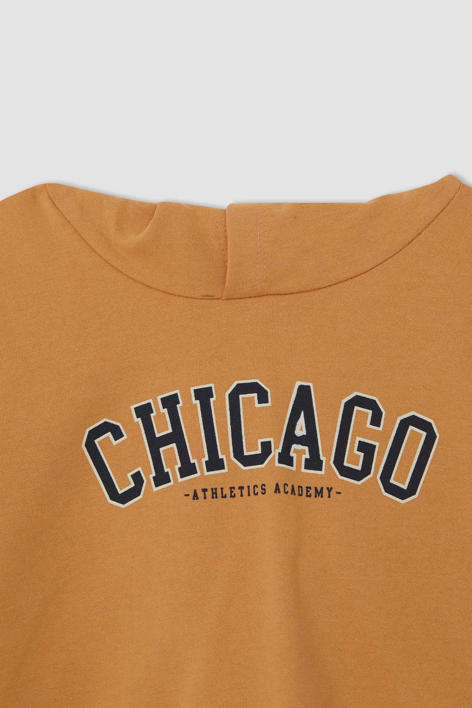 Erkek Çocuk Slogan Baskılı Sweatshirt ve Jogger Eşofman Alt Takımı